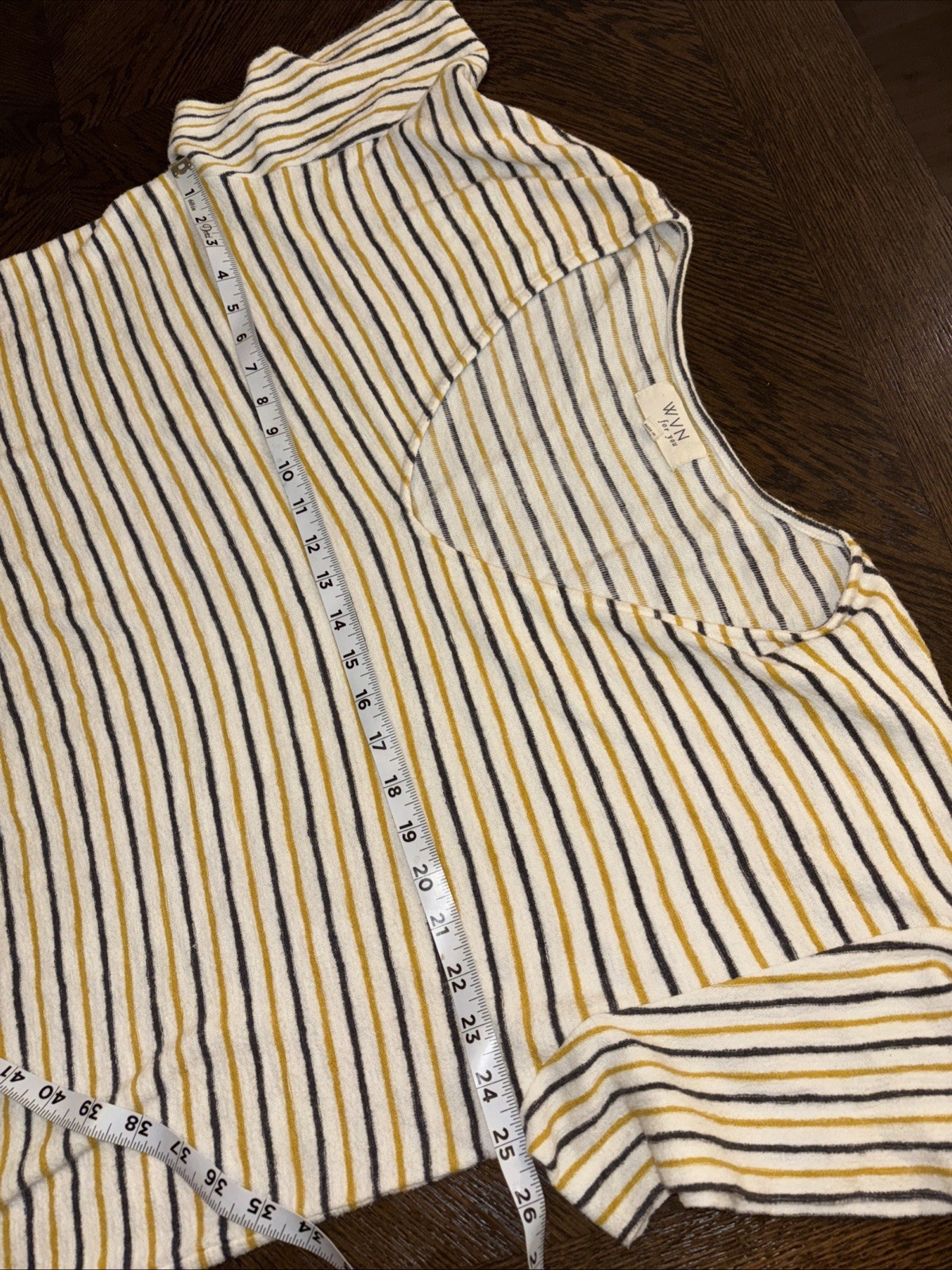 WVN For You Organic Cotton Pullover Dress X-Large Womens Shirt Sleeve Striped