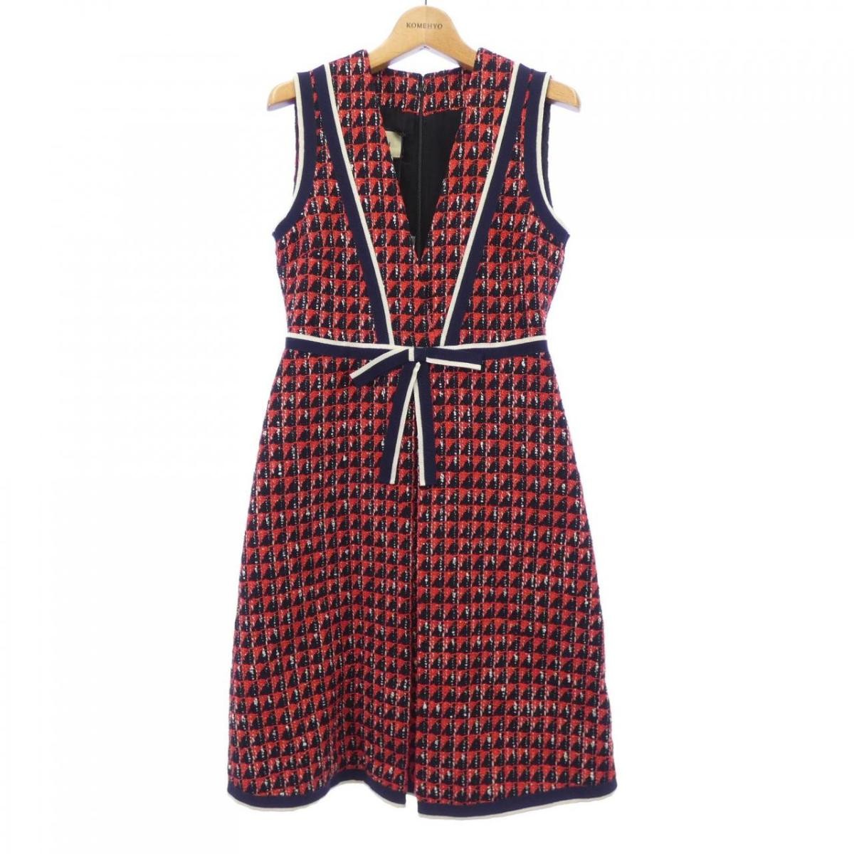 Gucci Dress 36 Red/Navy Size 14.5 in Length & 15.7 in Bust