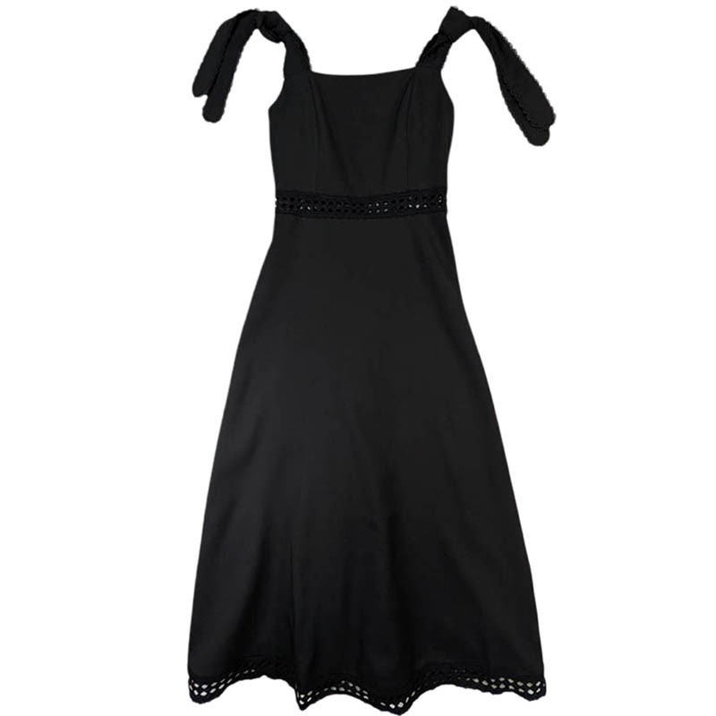 NEW Whimsigoth Midi Dress Womens S Cottagecore Romantic Goth Boho Chic Fairy