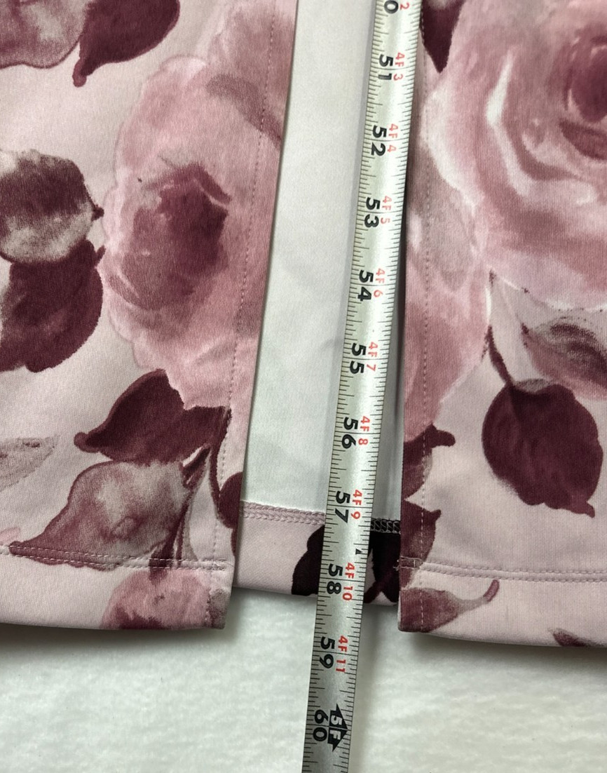 Connected Plus Size Gown 16W Mauve Rose Floral Embellished Slit NWT $119