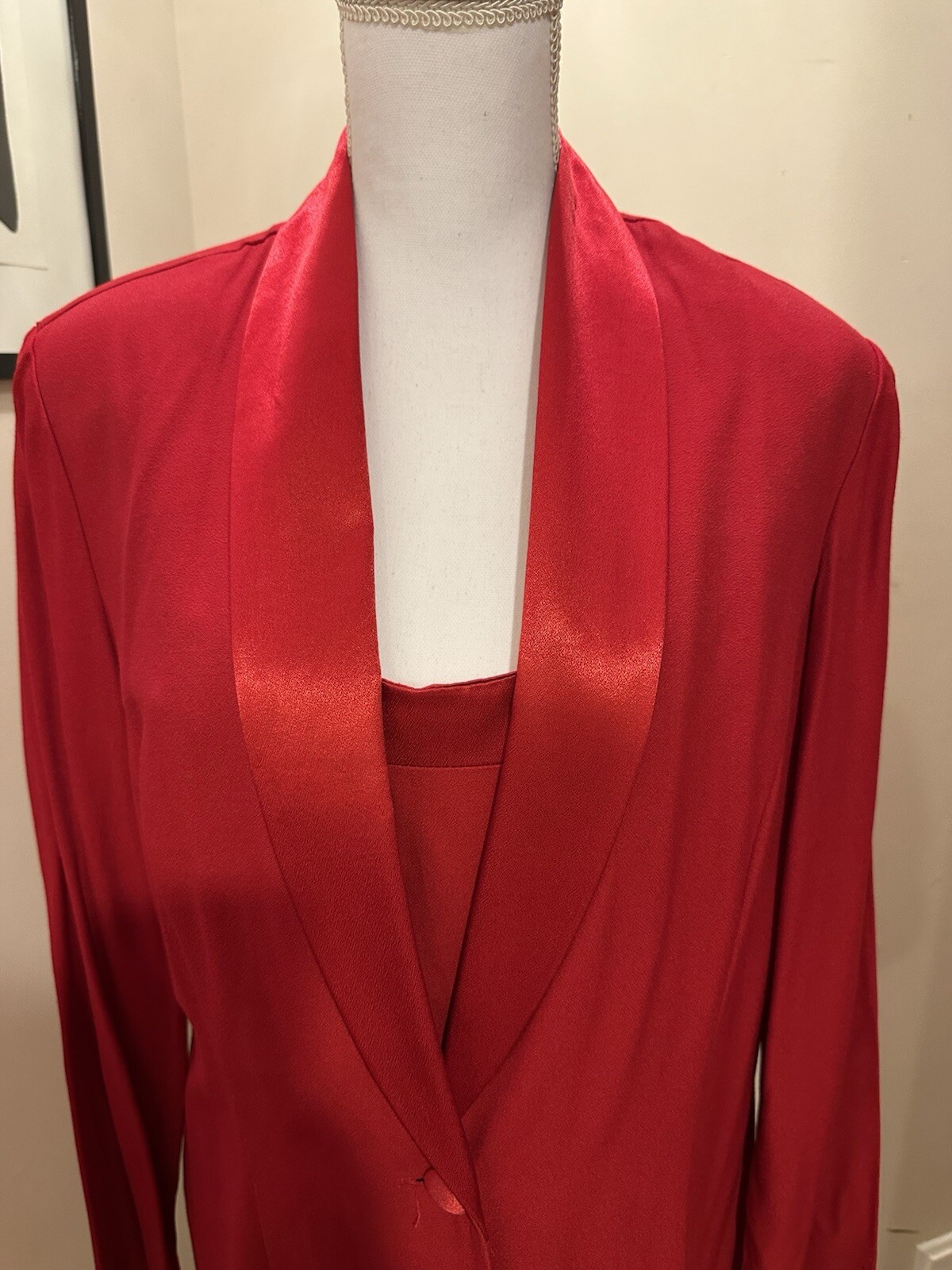 DANI MAX LOIS SNYDER RED 2 PC DRESS SET. SIZE 14. PREOWNED. EXCELLENT CONDITION.