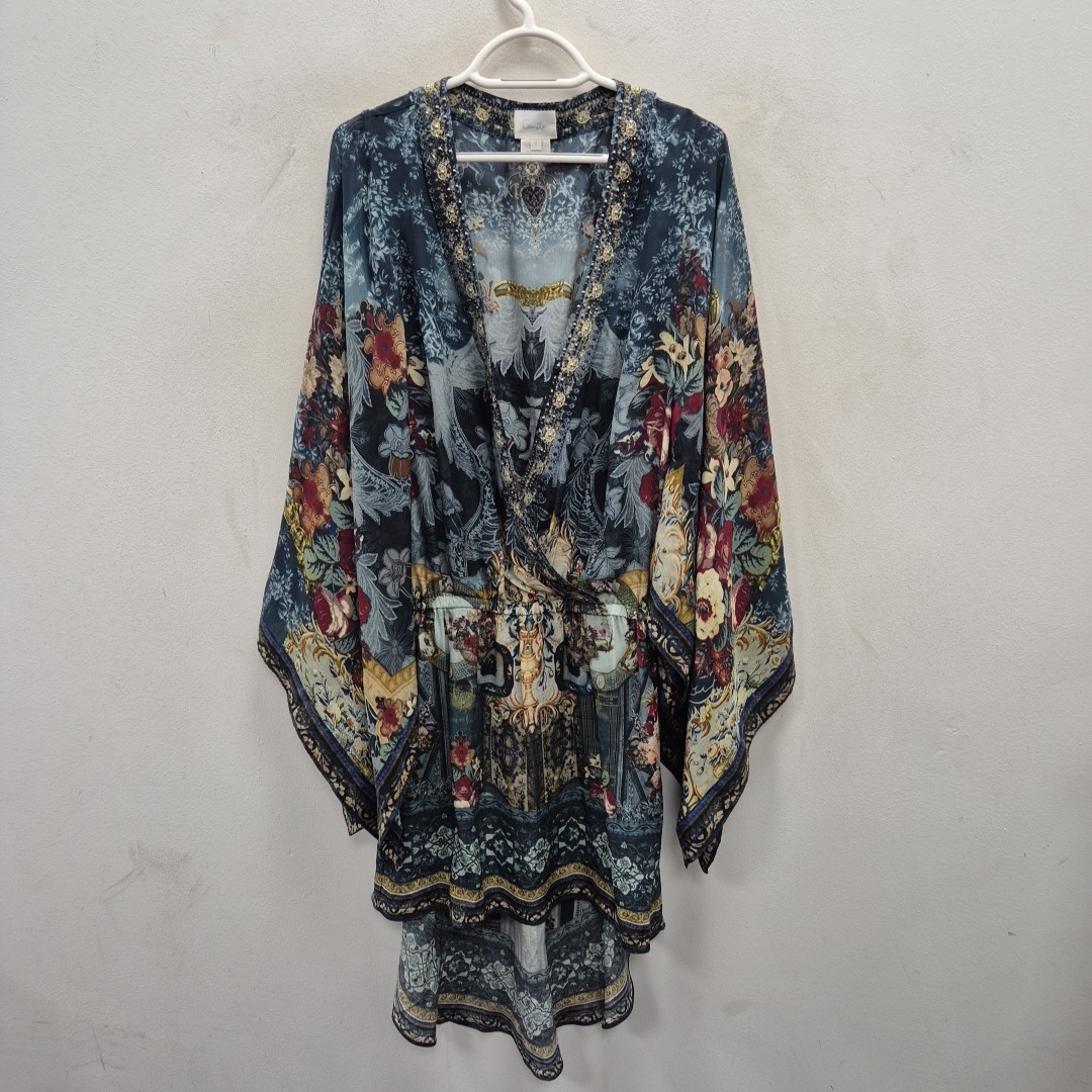 Camilla Franks Hotel Boheme Silk Kimono Dress Resort Holiday Wear Size Small