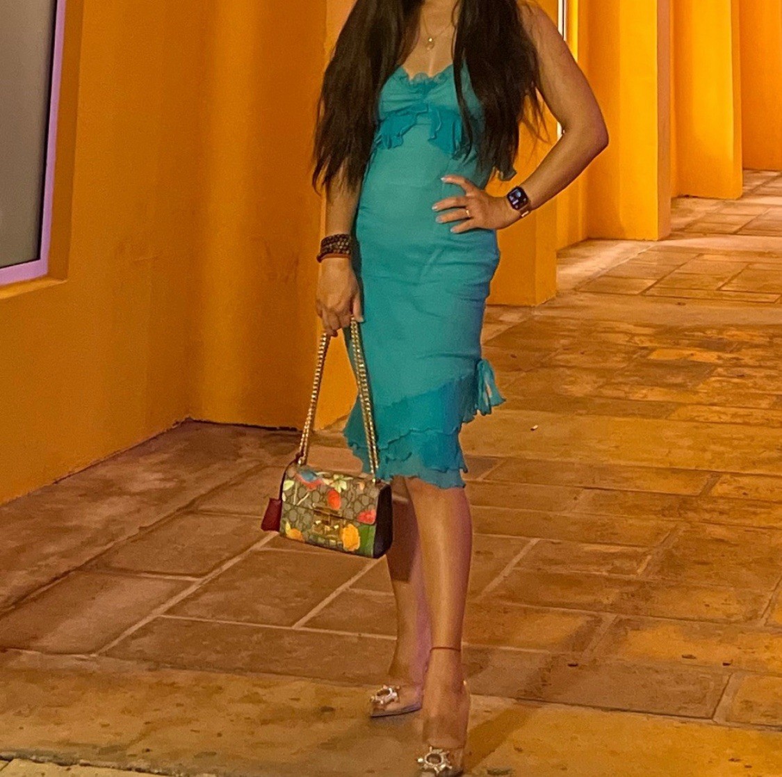 Orig$1100 DOLCE & GABBANA 100% SILK CHIFFON Dress 40IT / 10 UK