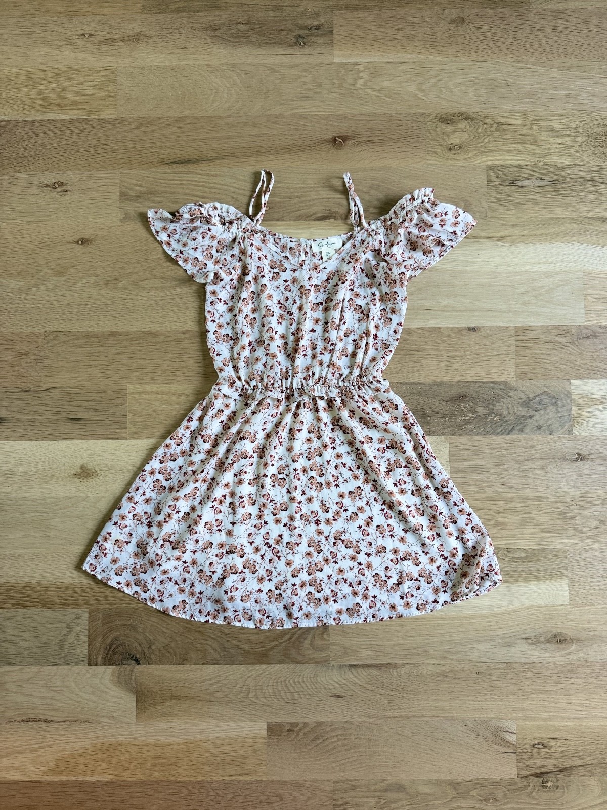Women’s Floral White Pink Red Off Shoulder Summer Mini Dress
