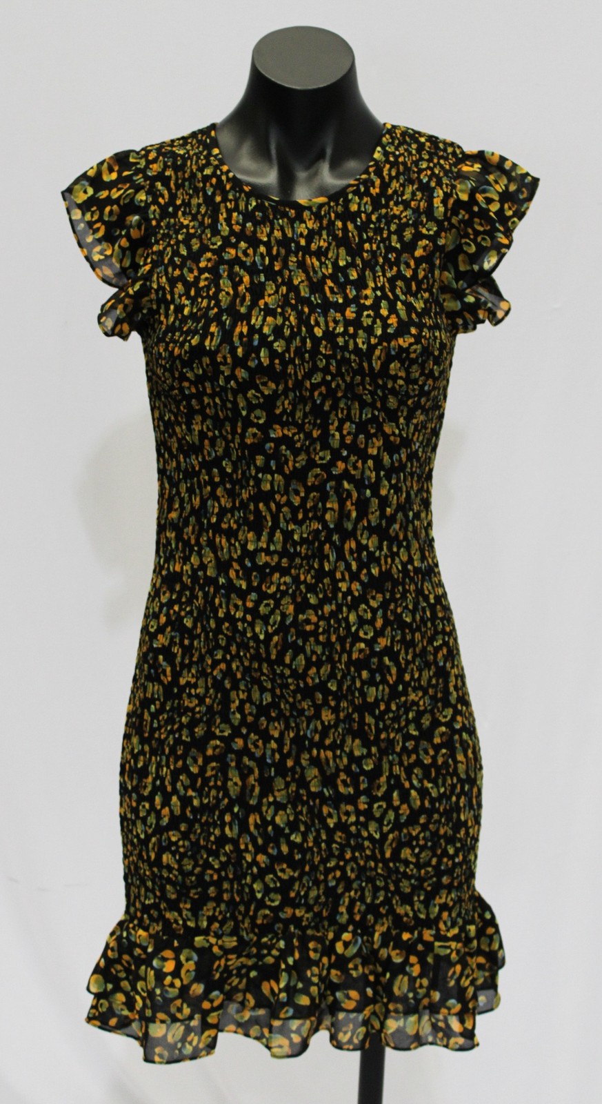 Lost + Wander Women’s Dance All Night Mini Dress WR4 Black Leopard Multi Small