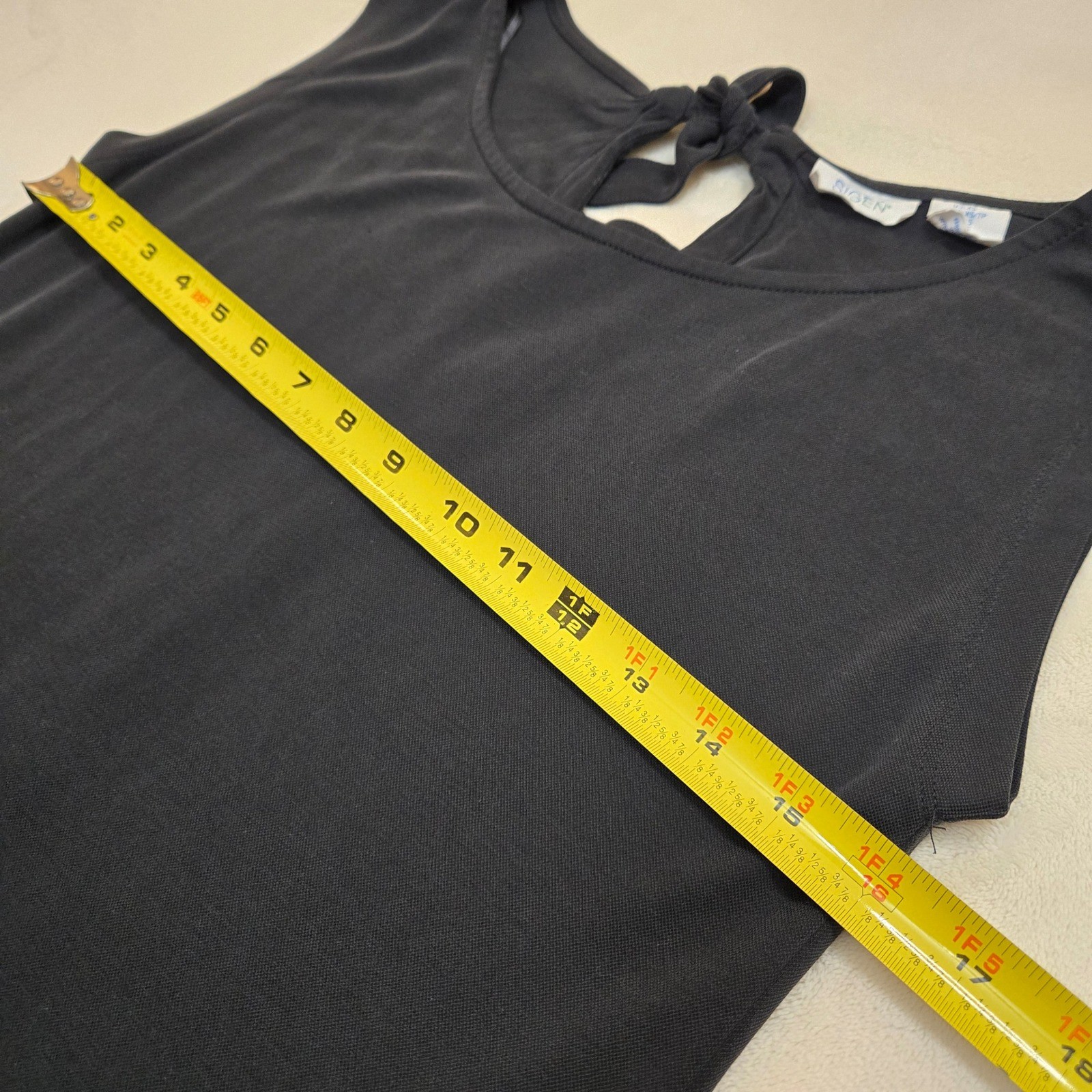 Sigrid Olsen Womens XS Gray Sleeveless Tie Back Shift Dress Modal Blend RN 59478