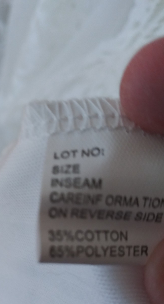 WHITE COTTON/POLY MAXI DRESS WITH LACE AND CROCHET SIZE MEDIUM UNBRANDED