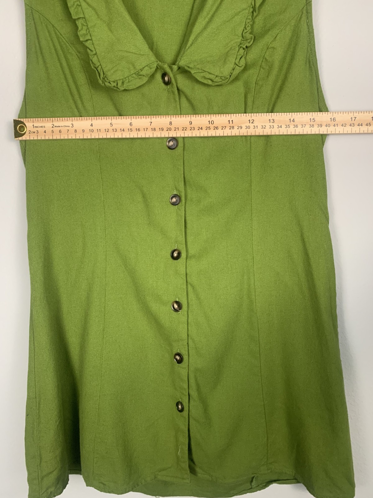 Monteau Los Angeles Sleeveless Linen Blend Dress Sz Large Cottage Fairy Coquette