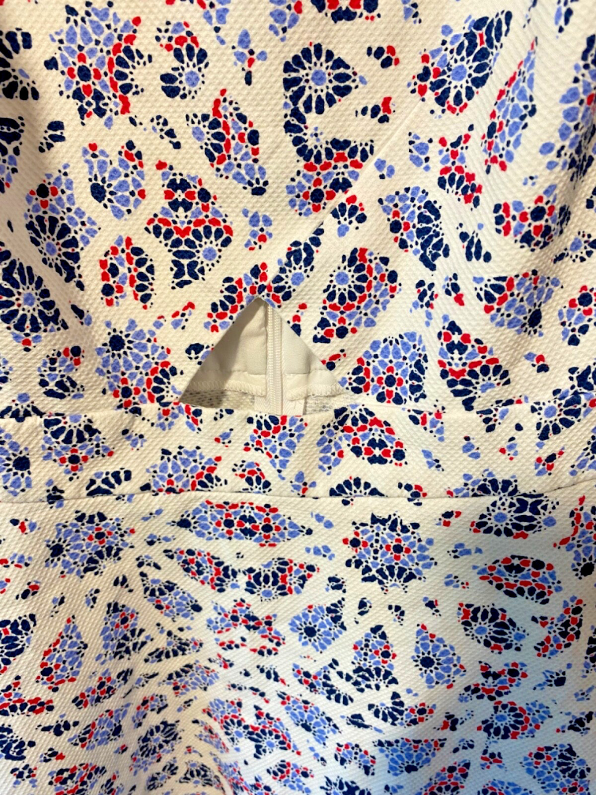 Cynthia Steffe CeCe Red Blue White Dress Women 4 Stretch Casual Sleeveless
