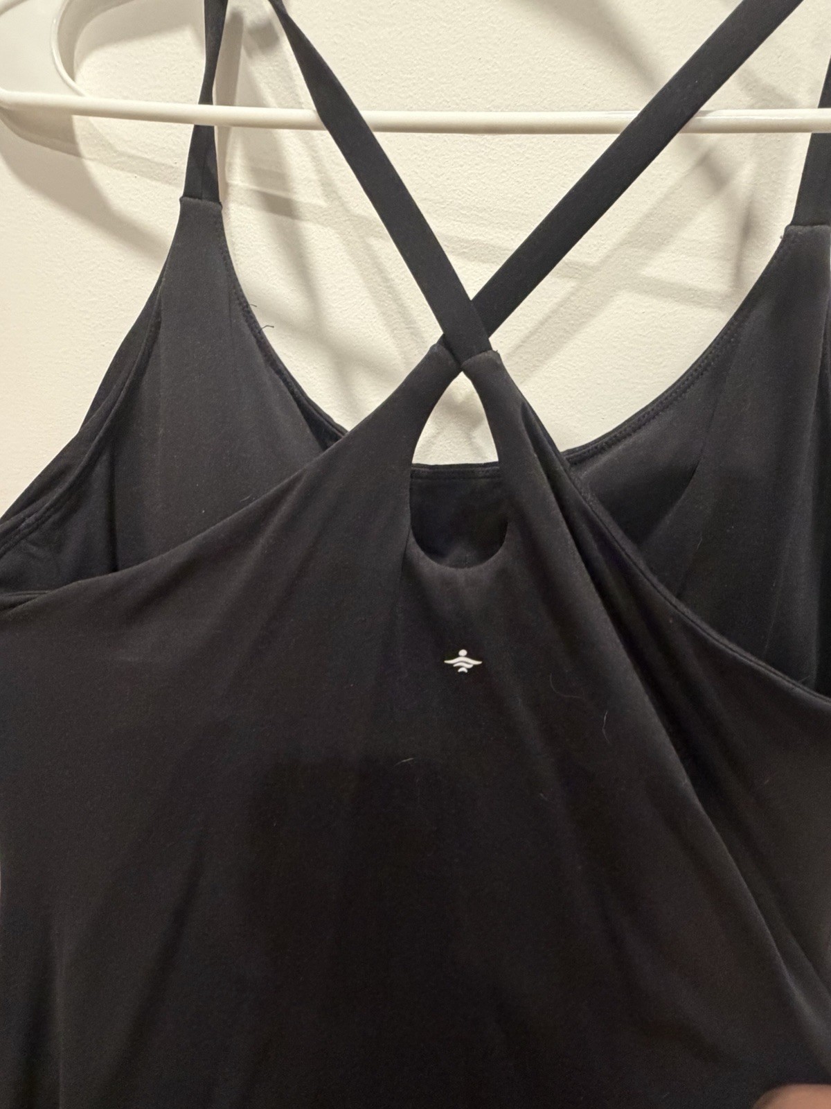 Halara Black skort Stretch built in shorts & bra Size L