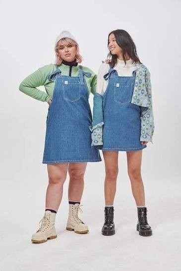 Lucy & Yak Mini Pini Dress Denim Mid Wash Large / UK 18-20 EUC Organic Cotton