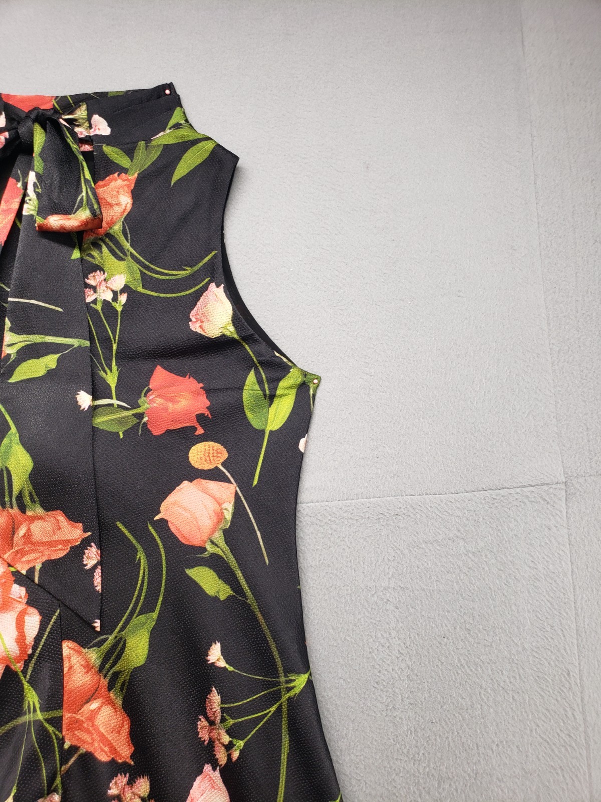 Ted Baker Women Maxi Dress 3 Multicolor Floral Back Tie Sleeveless Cocktail