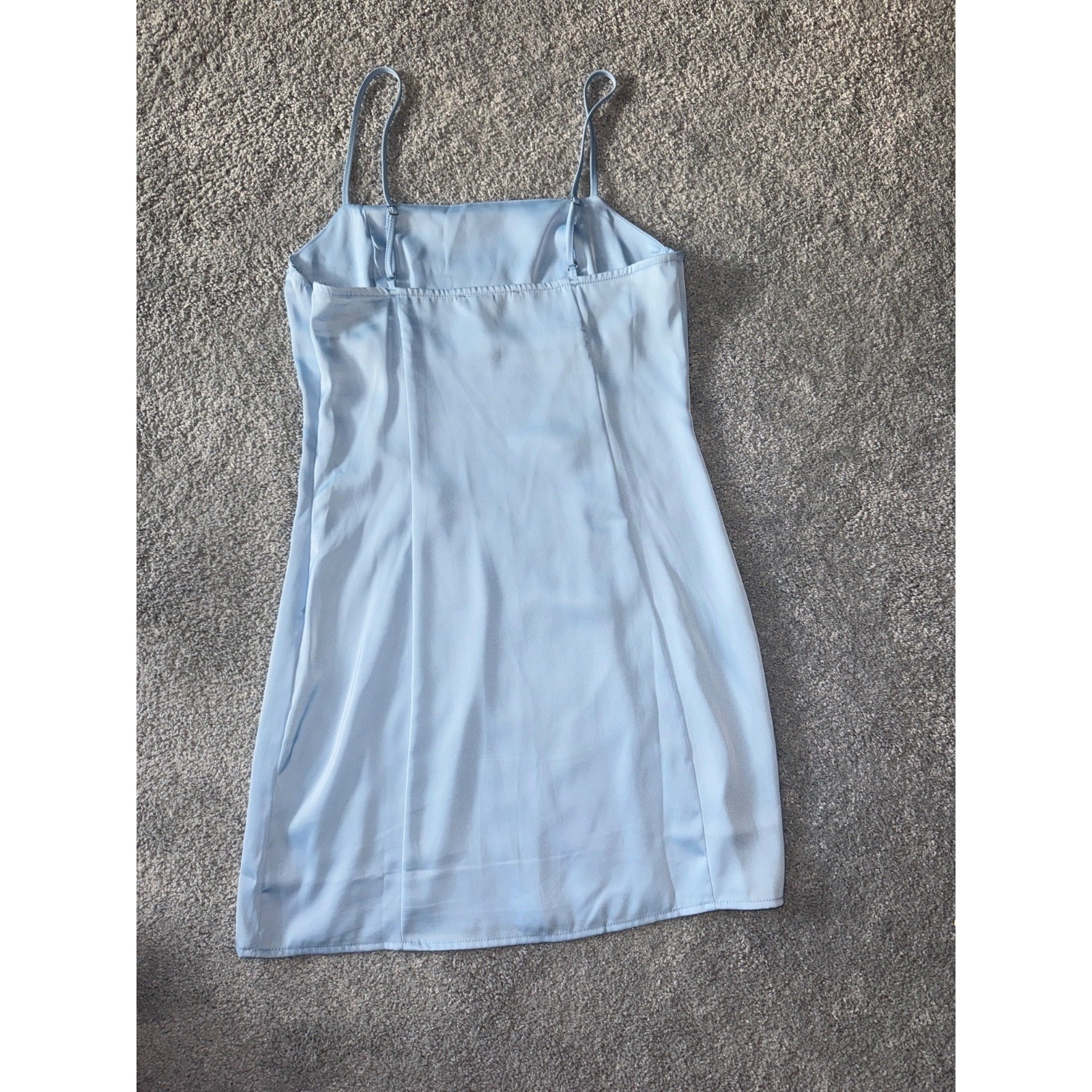 FOREVER 21 LIGHT BLUE SQUARE NECK STRETCHY SLEEVELESS WOMEN’S CAMI DRESS Small
