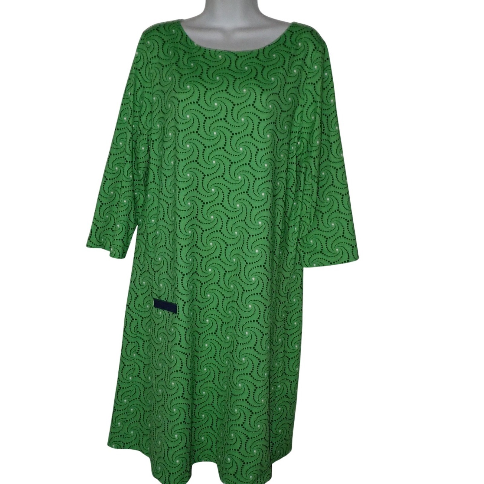 MELLY M Boatneck Cayman Shift Dress Green Blue Career Office Women’s M
