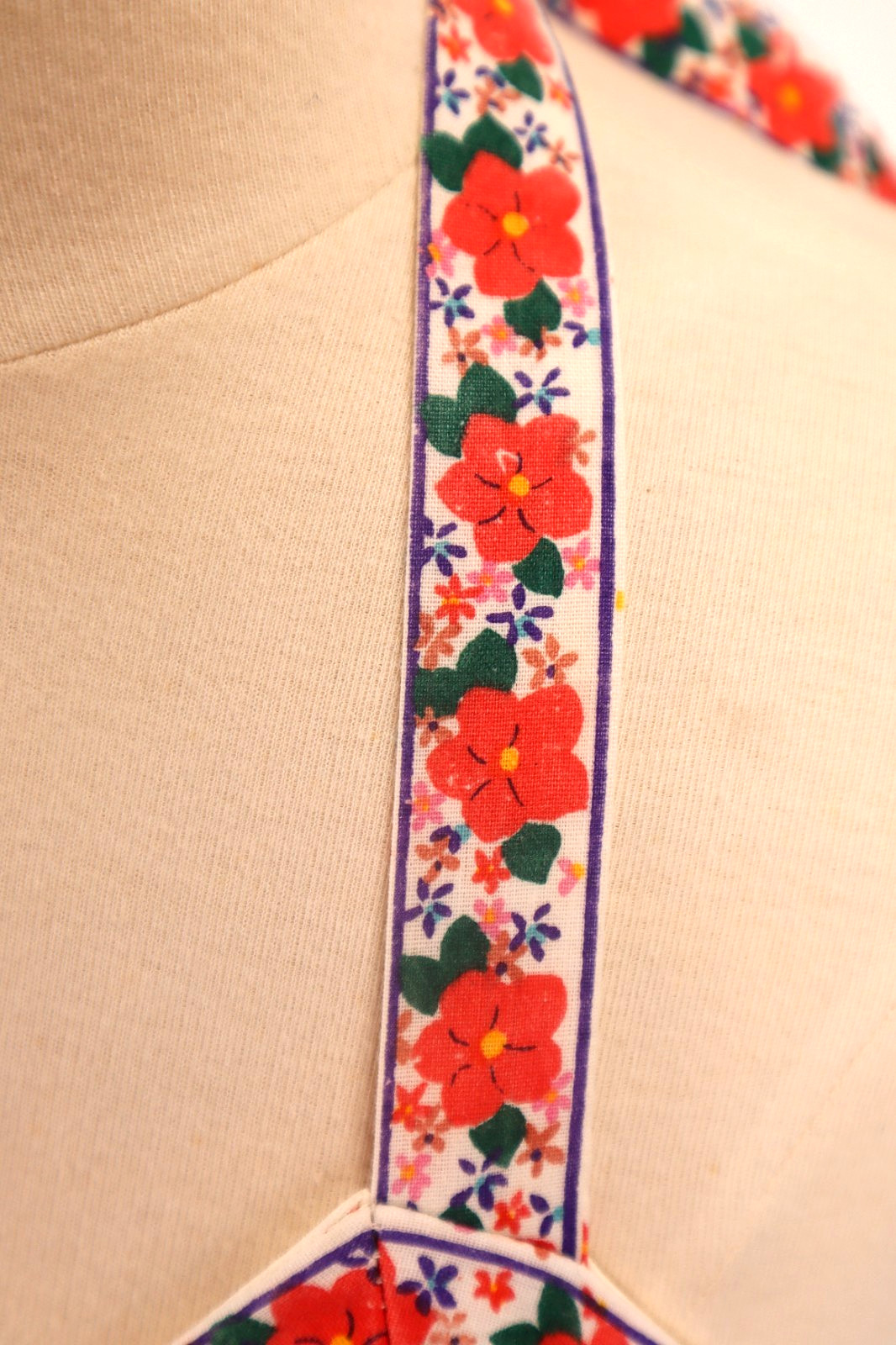 🌺 Vtg Victor Costa Prairie Boho Hippie Floral Holter Dress Garden Party Cottage