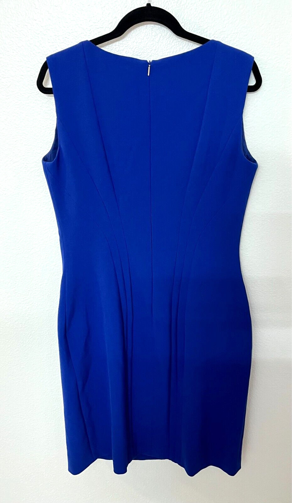 NWT Hugo Boss Daladi Sleeveless Blue Sheath Dress Size 12