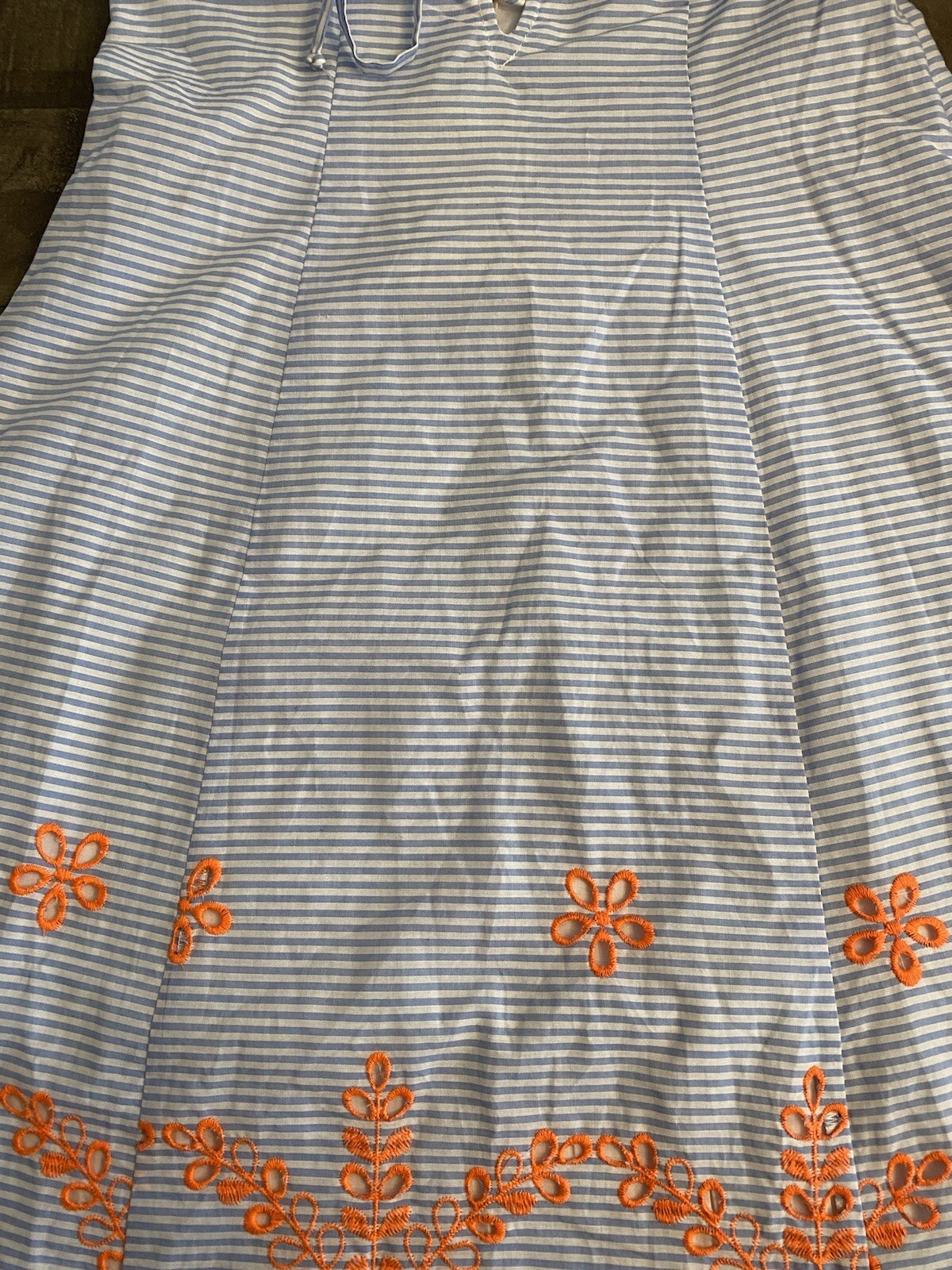 NWT Revolve Tularosa Jaslyn Embroidered Dress Blue and Orange Sz XS