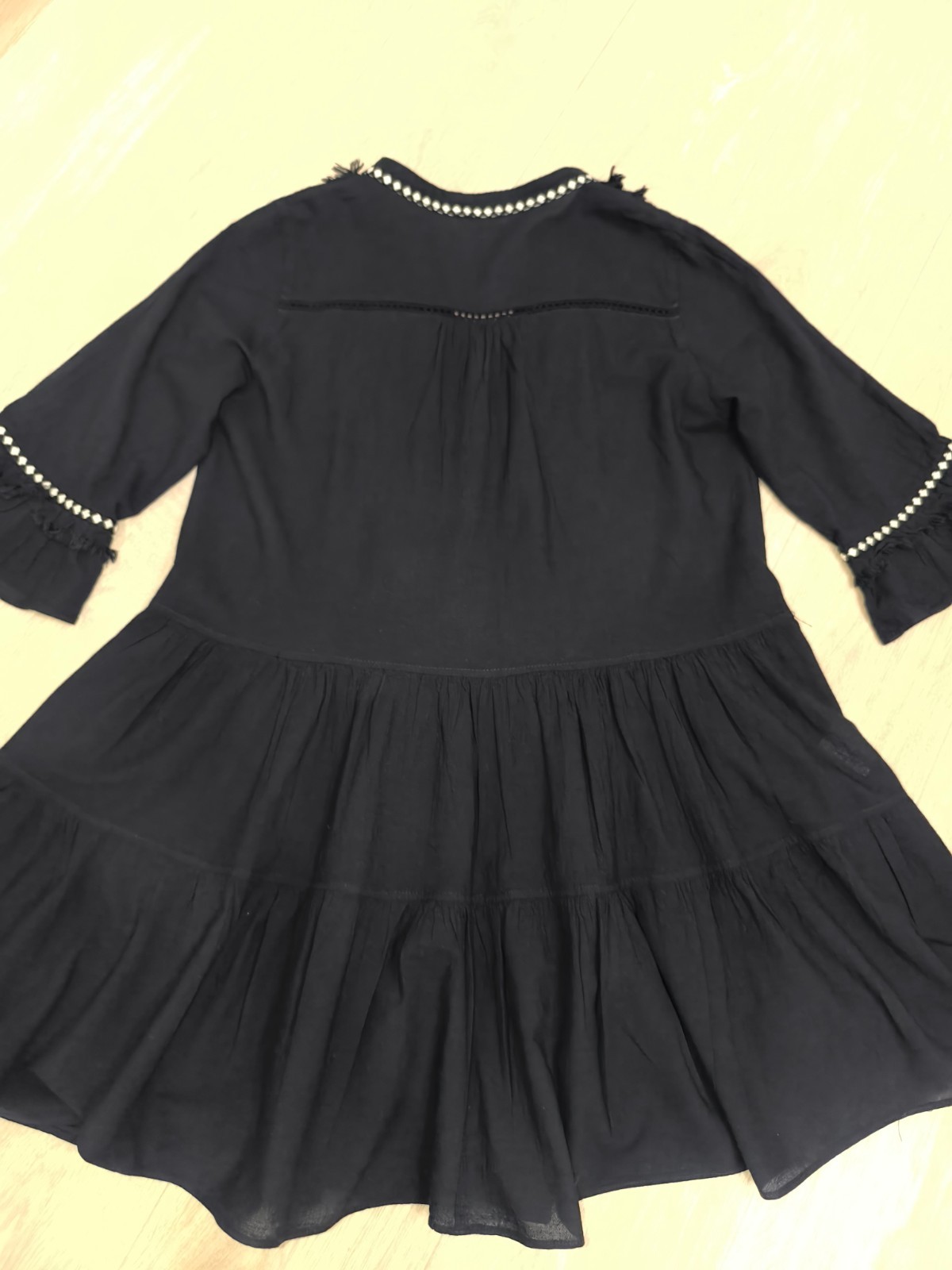 Anthropologie DEVOTION TWINS Efisto Embroidered Mini Dress M