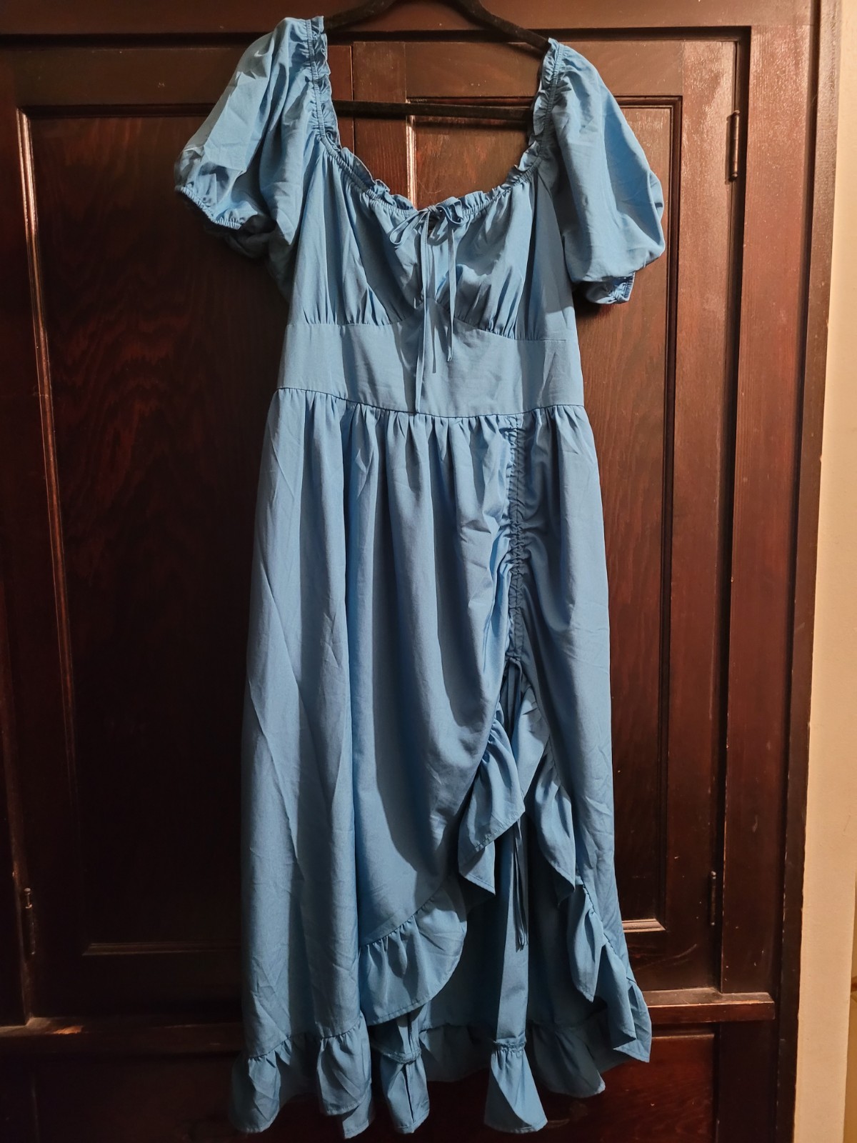 Scarlet Darkness Women’s Renaissance Fairycore Blue Milkmaid Dress Size XL