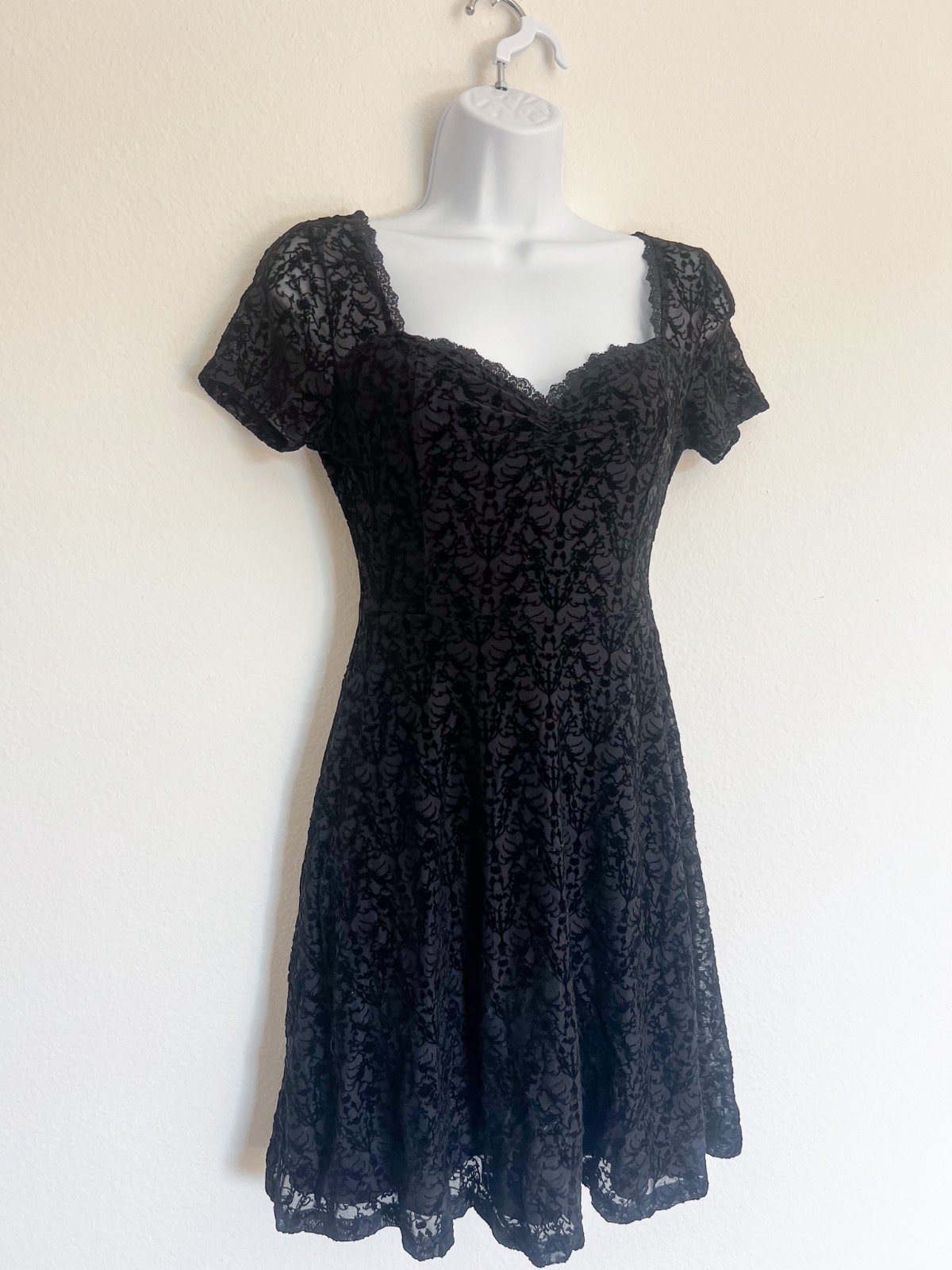 NWT KILLSTAR x ADVENTURE TIME Marceline Skater Dress Black Goth Floral XS