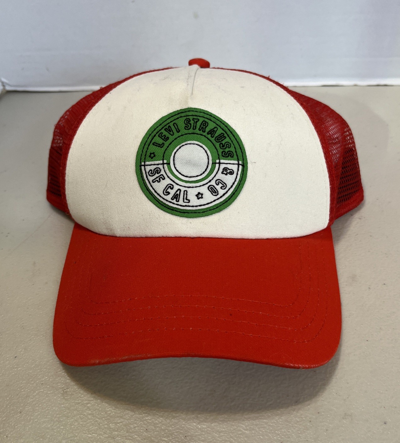 SF Cal Levi Strauss And Co Levi POKEMON Hat Red And White Back Mesh Adjust. ”RM”