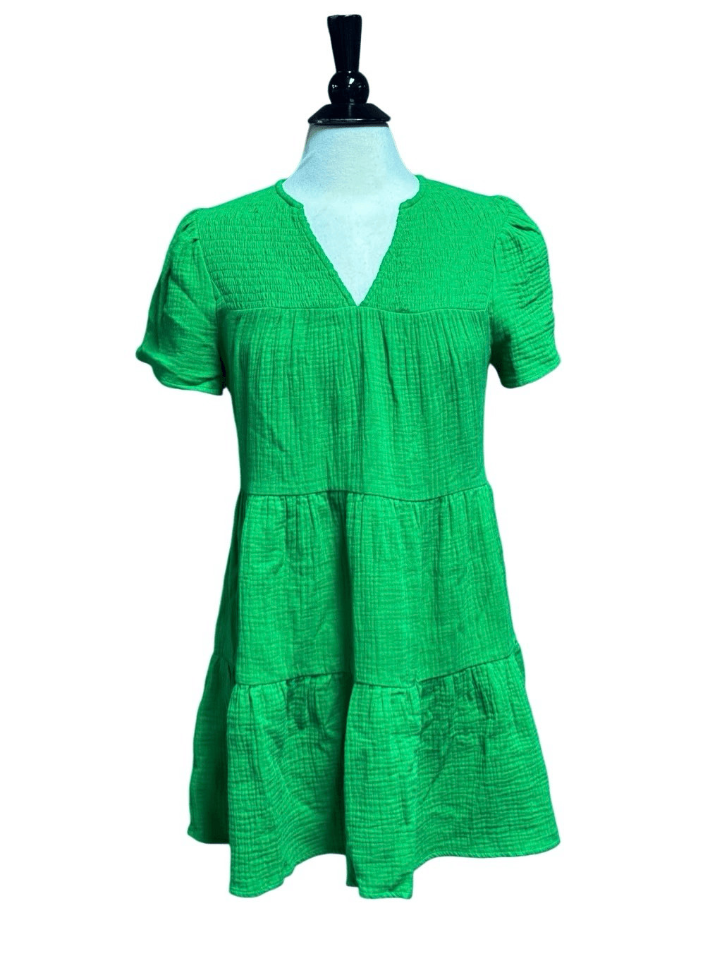 First Love by Lovelyn Women’s Green Short Sleeve Gauze Dress Size Small NEW