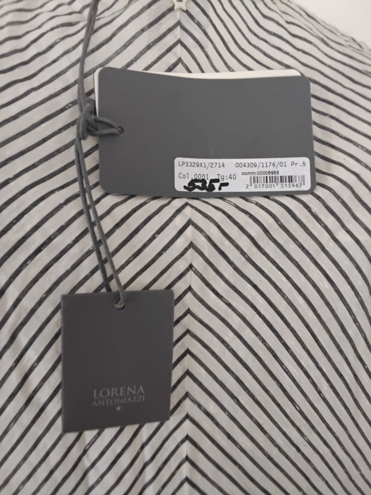 Lorena Antoniazzi long dress size 40, multi-colored, striped, cotton NP €500
