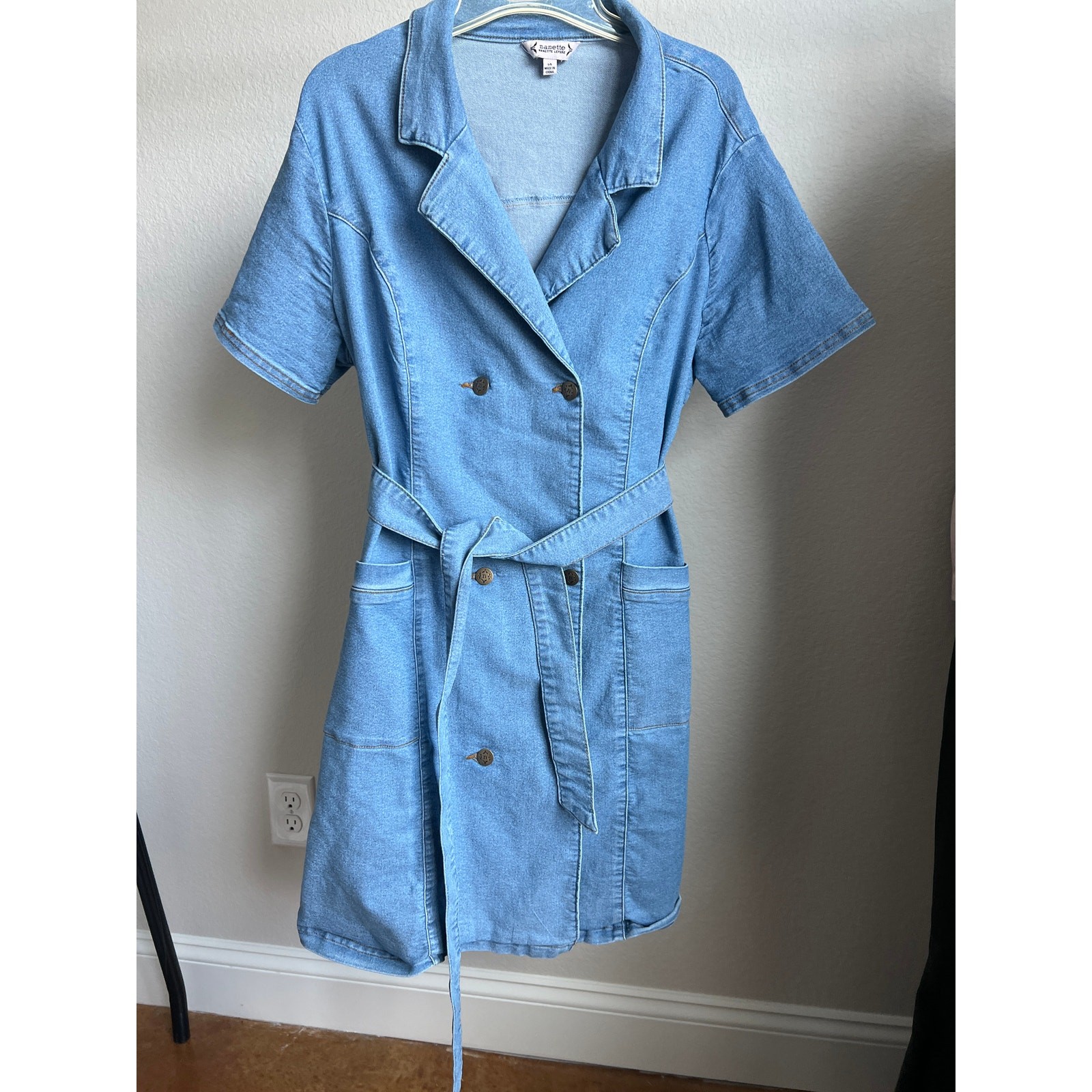 Nanette Lepore denim dress with belt Size 14