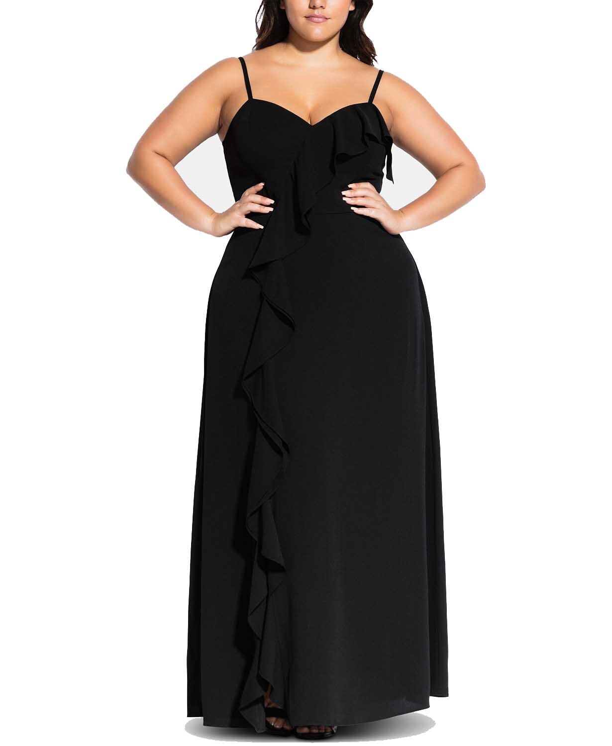 City Chic Trendy Plus Size Ruffled A-Line