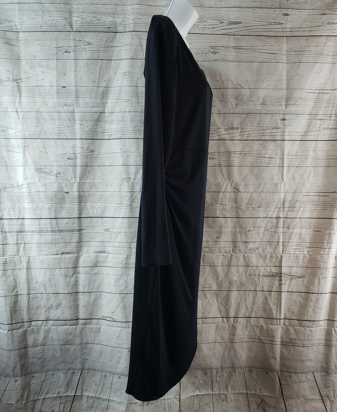 Pink Martini Womens Dress Sz Medium Solid Black Long Sleeve Rayon Blend