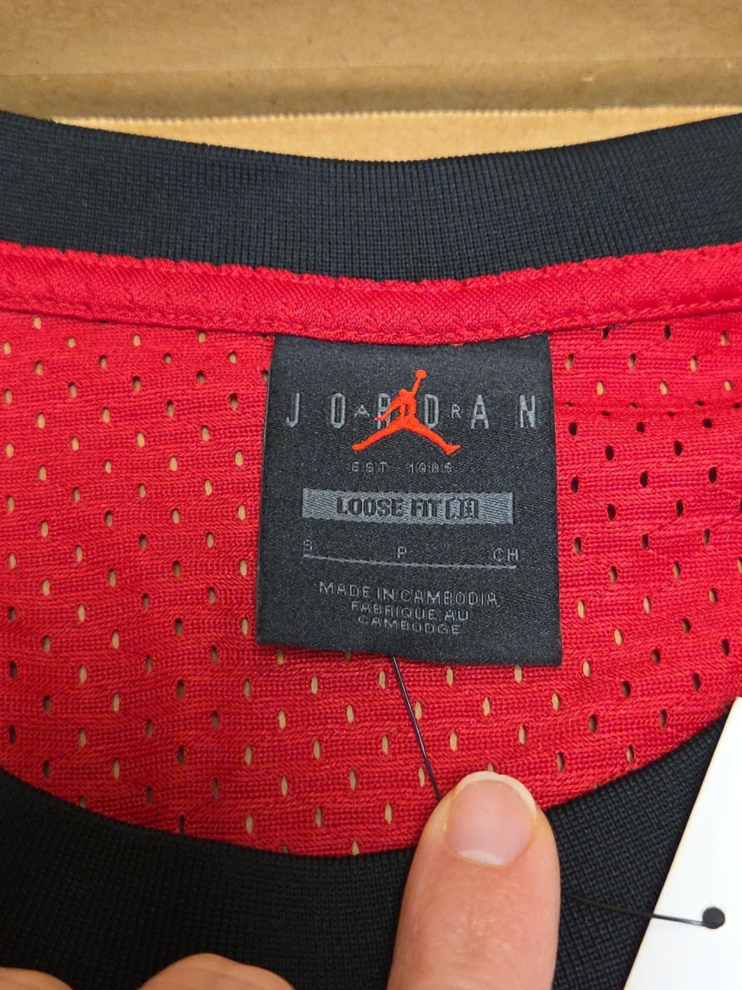 Nike Air Jordan Womens S Heritage Core Dress Jersey 23 Red DO5029-100 Loose Fit