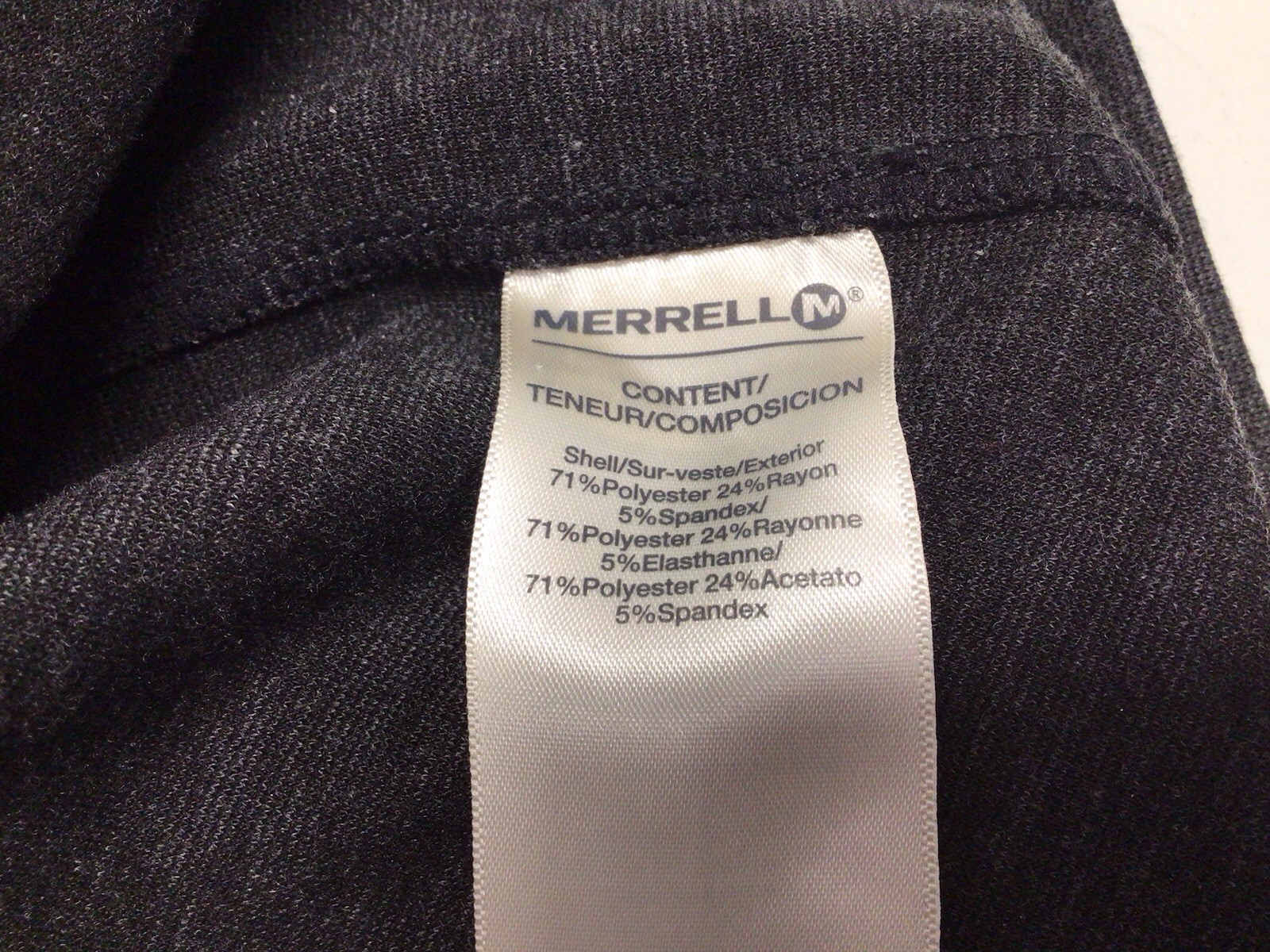 Merrell Solid Gray Dress 3/4 Sleeve Women’s Size Large Stretch Zipper Pocket