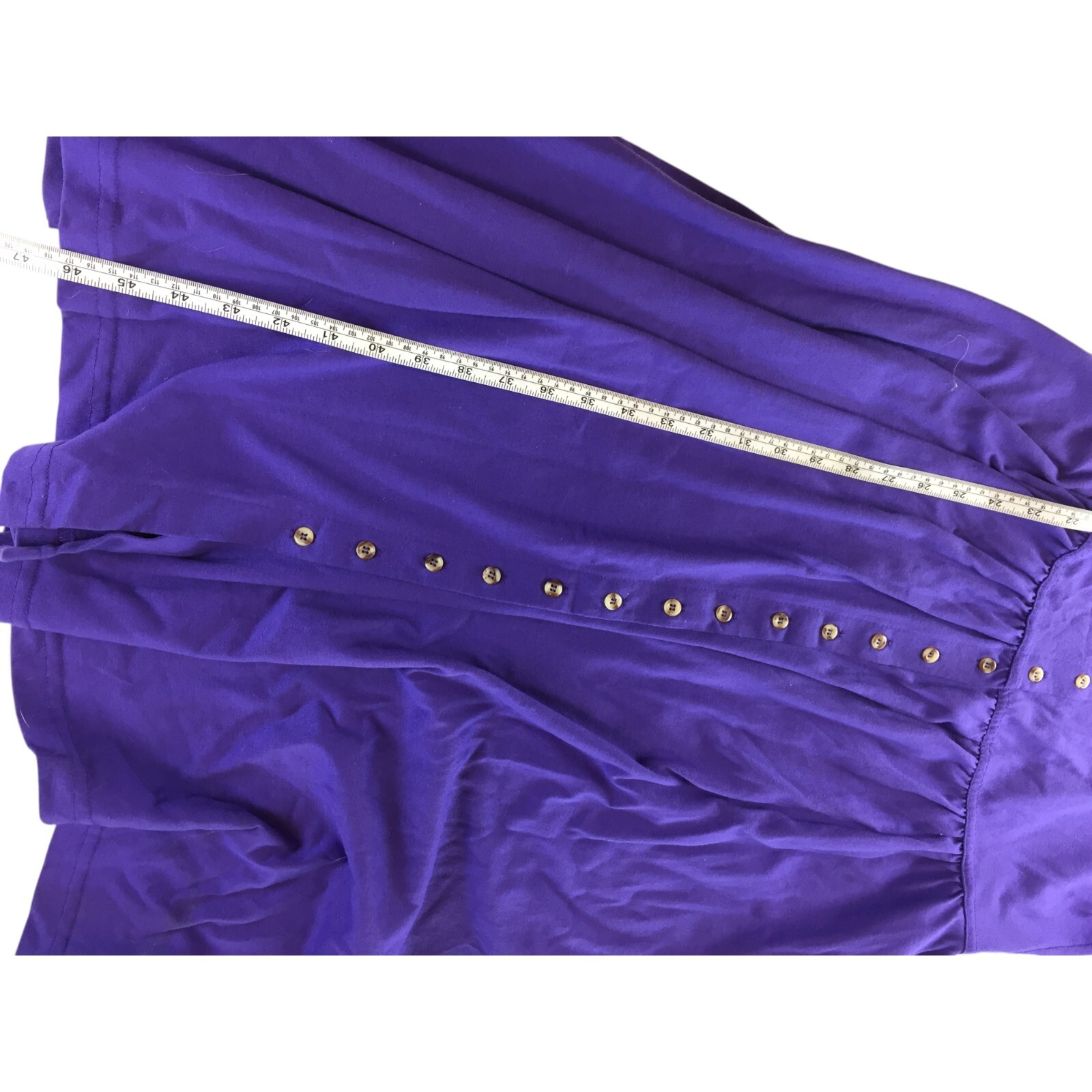 Sunbelt Sportswear Button Up Scoop Neck Short Sleeve Purple Women’s Dress