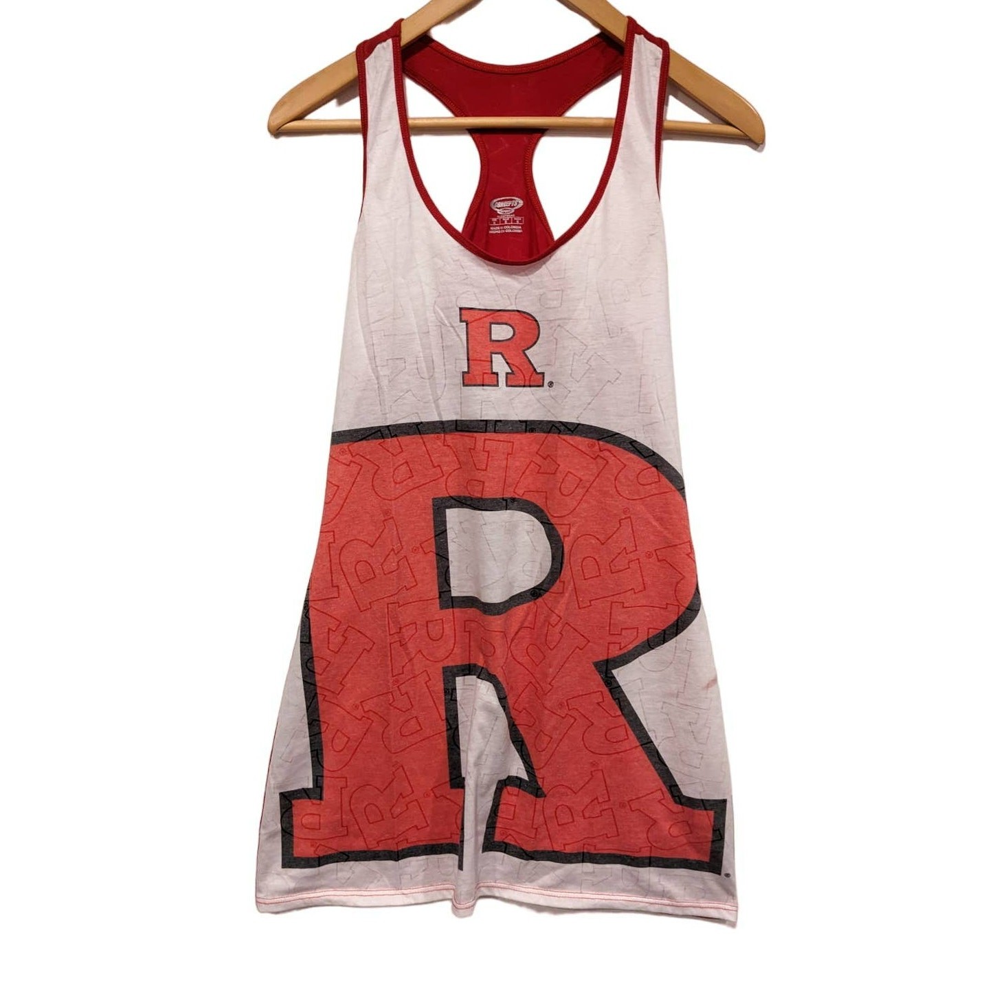 Rutgers University R Racerback Shirt Dress Scarlet Knights Football Tailgate