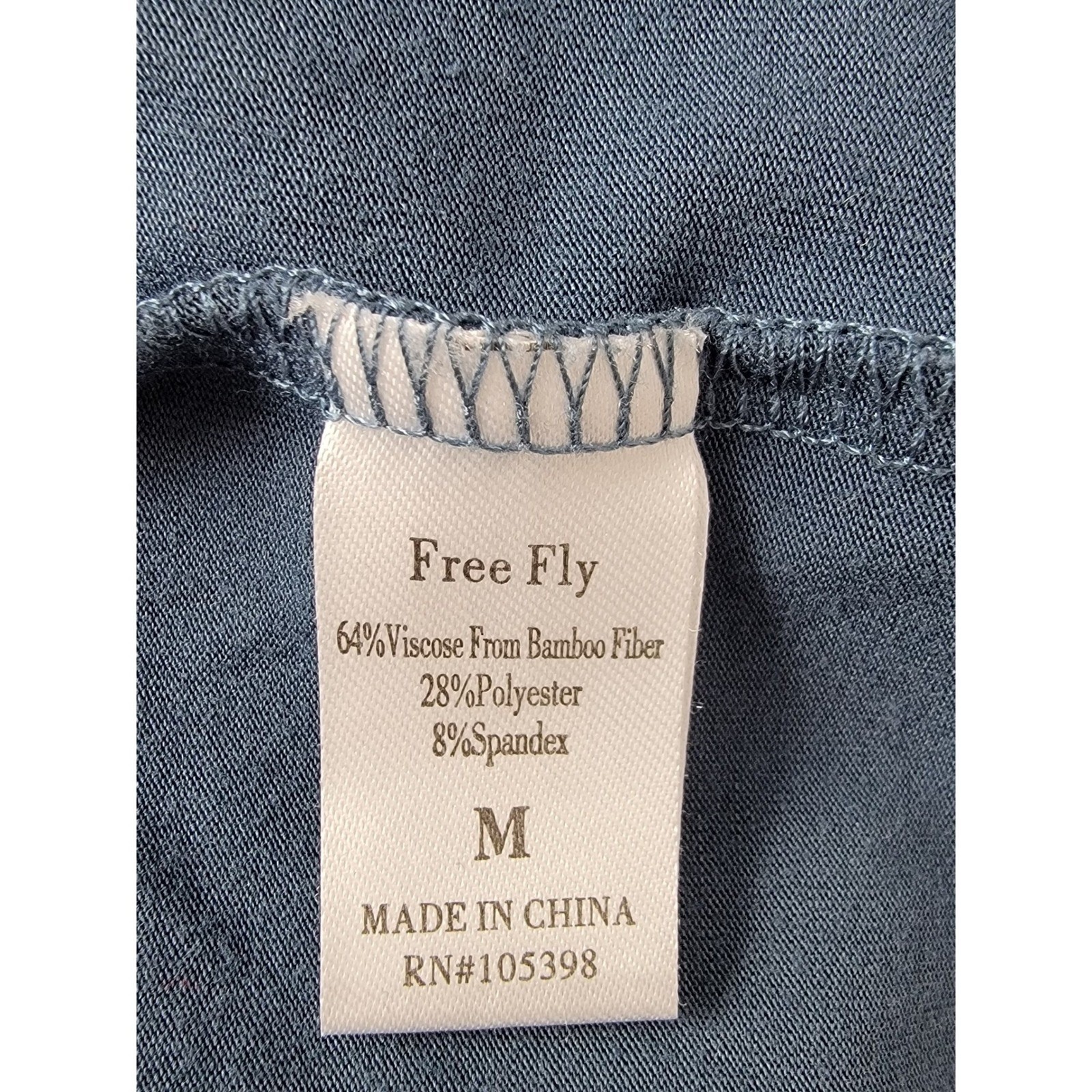 Free Fly Pocket Dress Womens Medium Blue Excellent Bamboo Viscose Short Sleeve