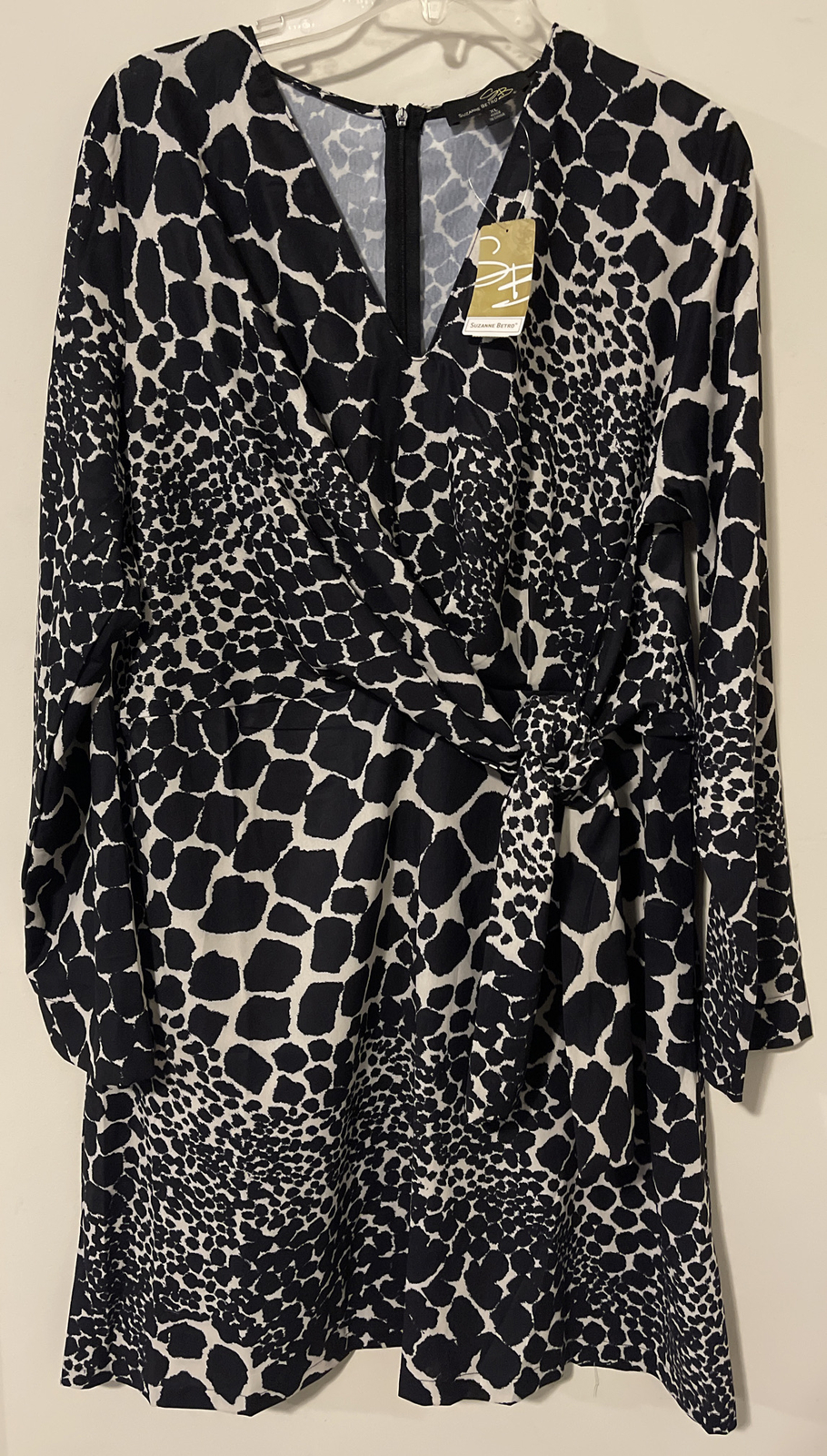 Suzanne Betro Women’s XL Animal Print V-neck Knee-Length Dress NWT! A1858