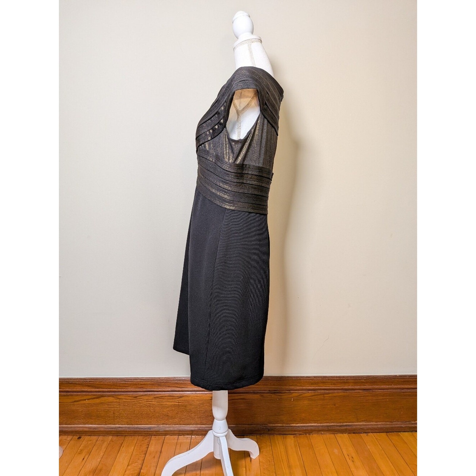 Black And Metallic Gold Dress