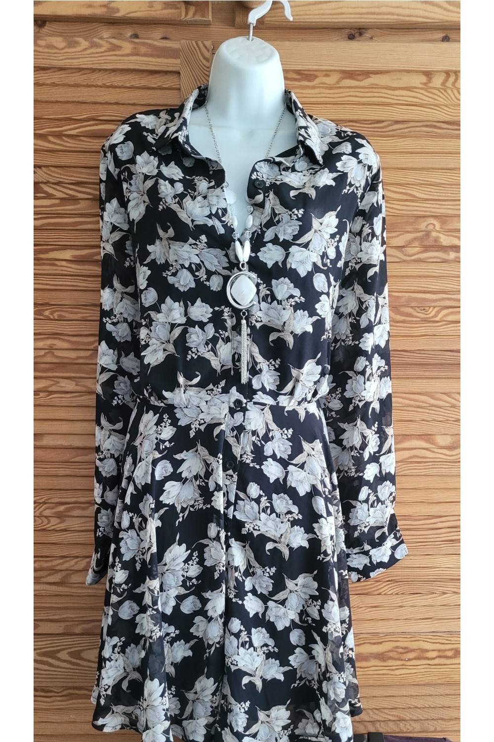 Very Chiffon Floral Pattern Print Wedding Holiday Races Party Dress UK Size 20