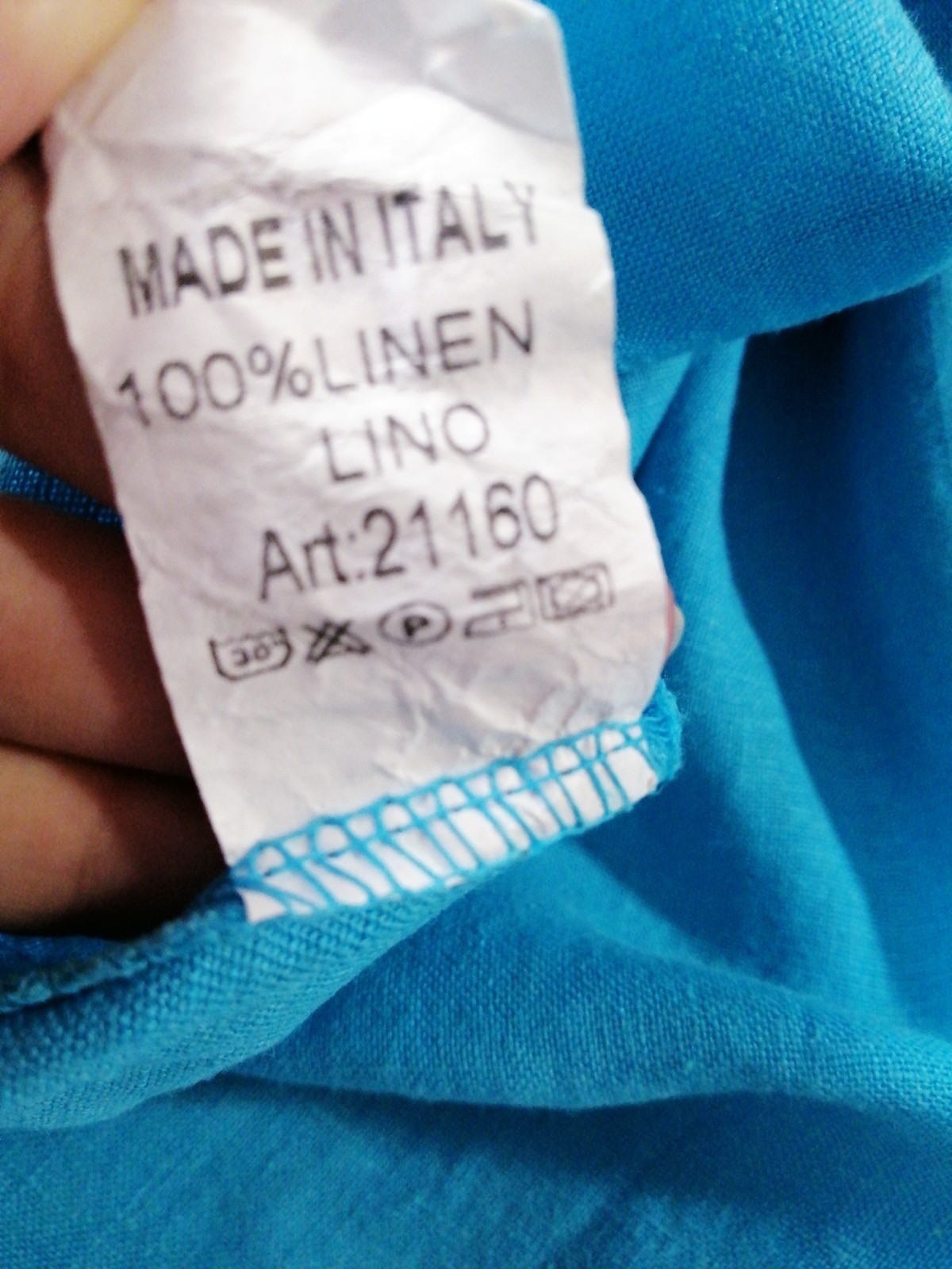 Kit and Kaboodal 100% Linen Turquoise Boho Tunic Dress One Size Oversized