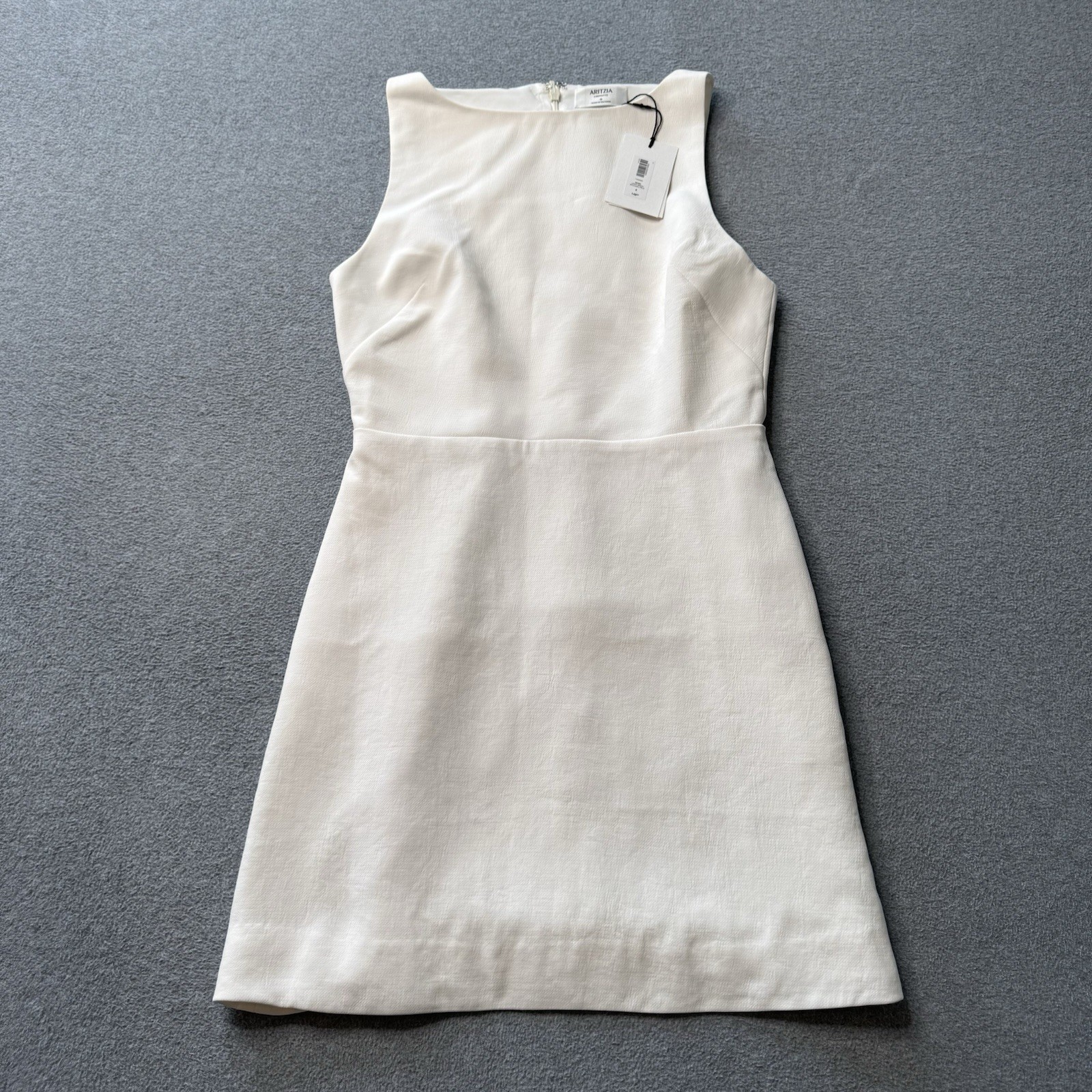 Aritzia Crepette Dress Womens 0 White Tank Top Lightweight Summer Preppy NEW