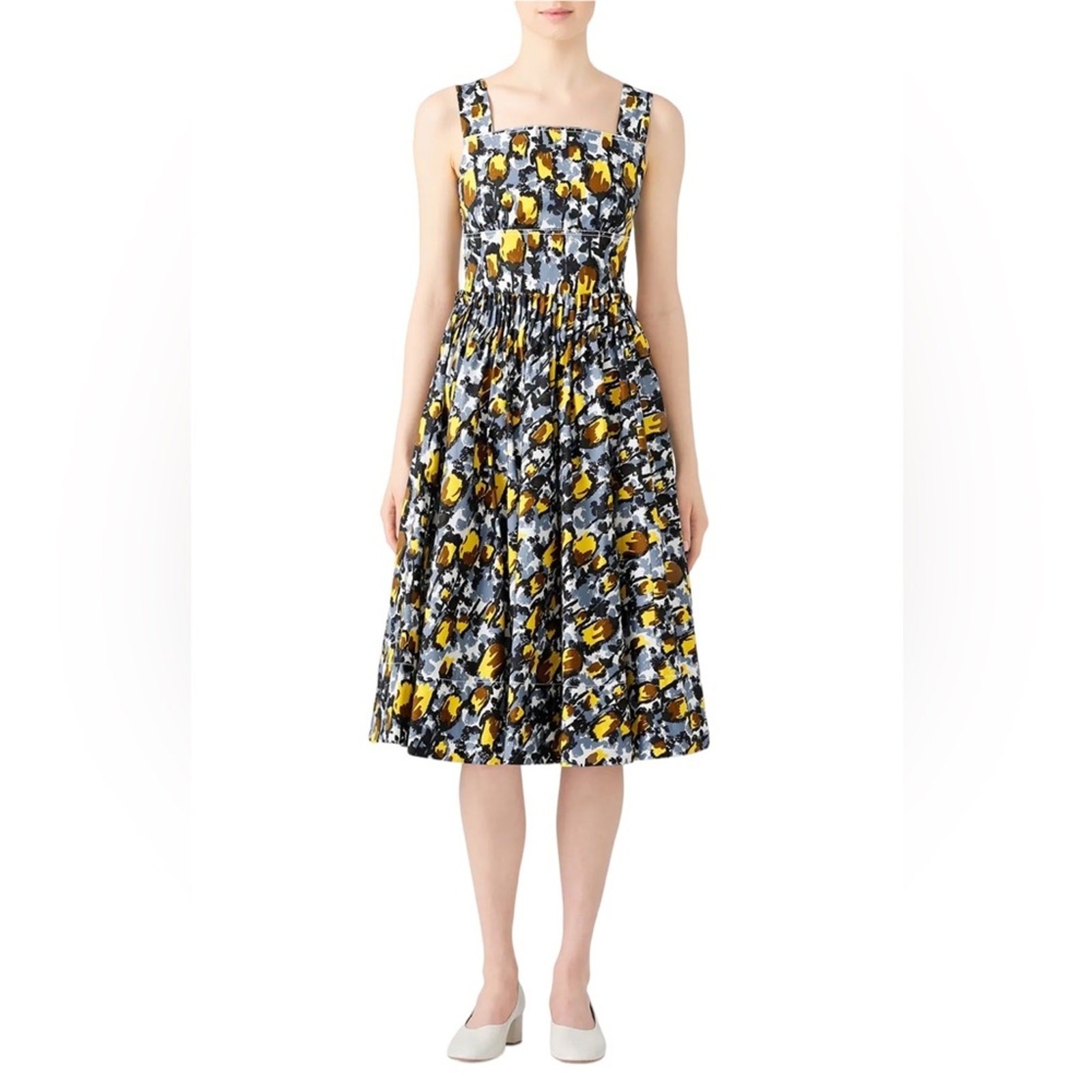 Marni Citrus Full Skirt Dress