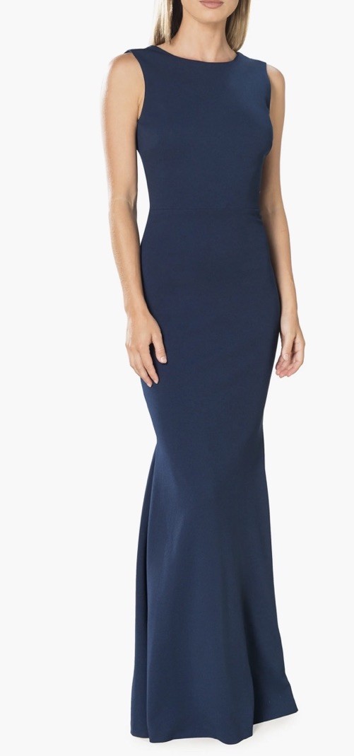 Dress The Population LEIGHTON Mermaid Gown Size Large Peacock Blue Teal New