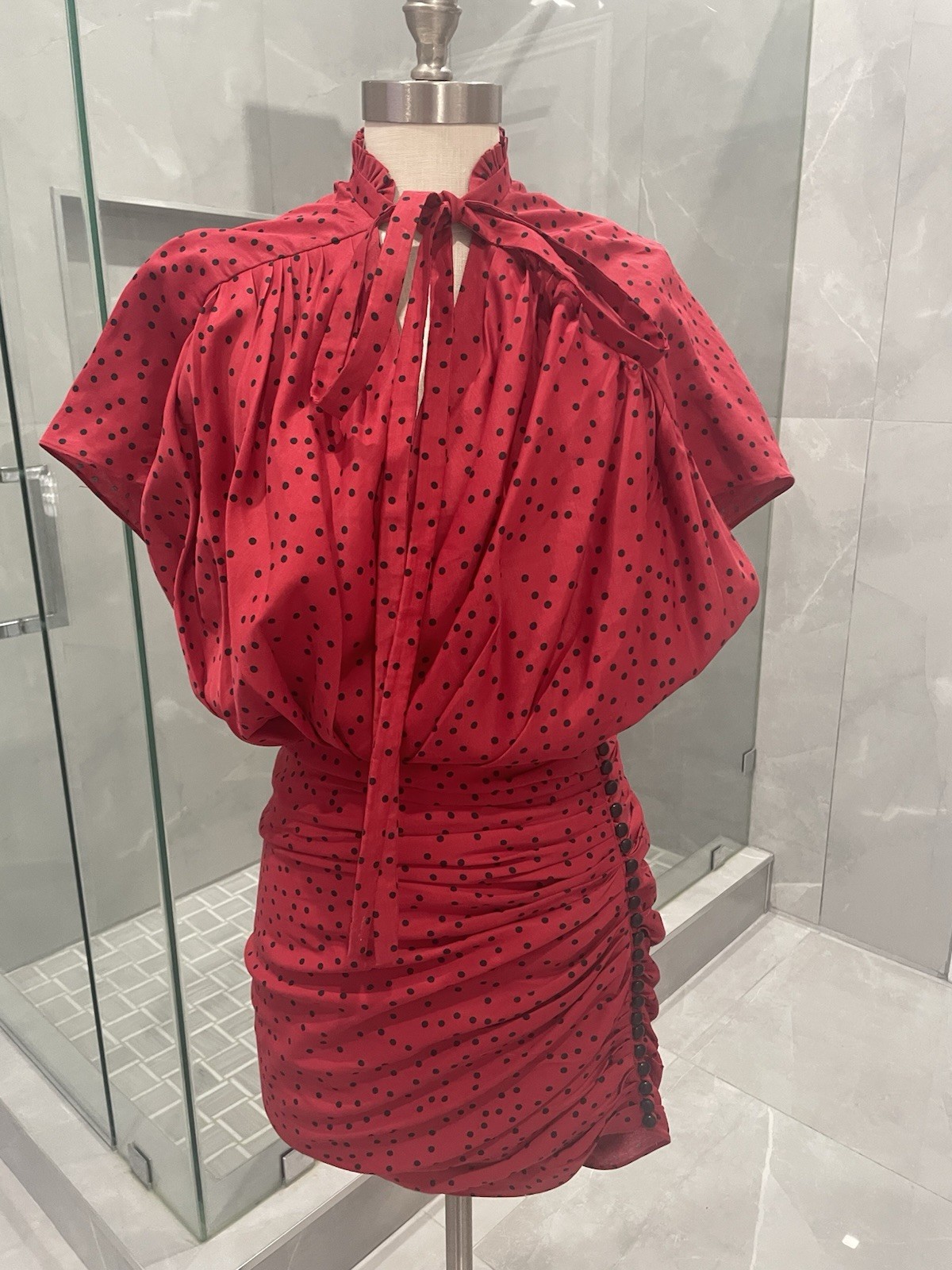 MAGDA BUTRYM RED POLKA DOT DRESS EU SIZE 36
