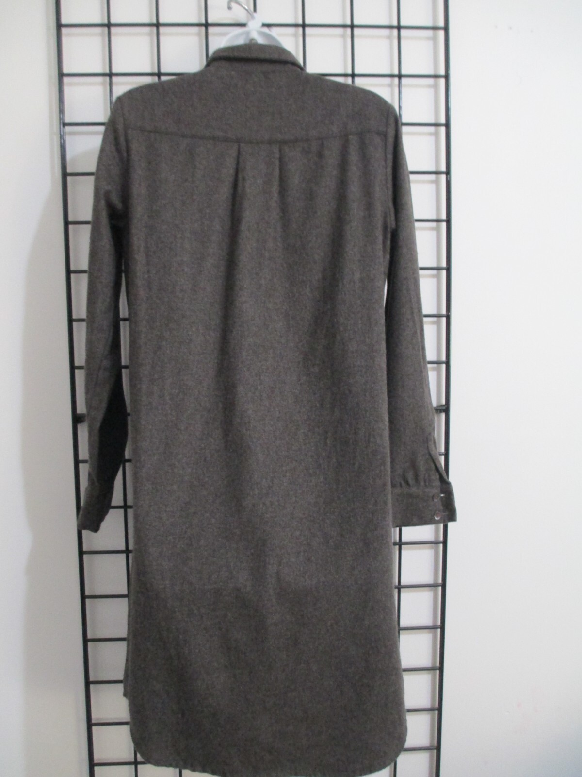 NUTHATCH /MAINE 🌸 SIZE P / 0 / 2 / 38″ BUST==BROWN /WOOL BLEND / SHIFT DRESS