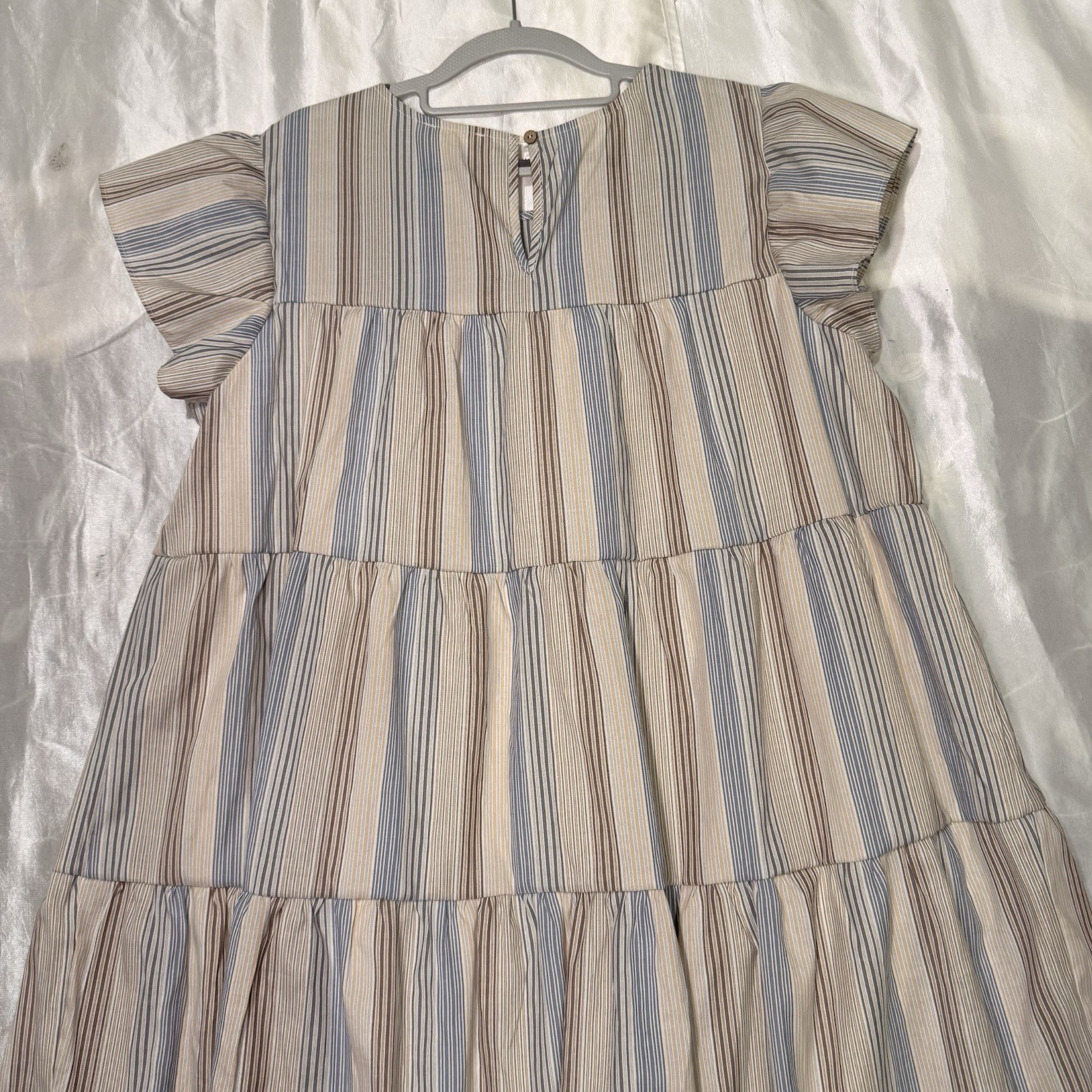 Perch By Blu Pepper Multicolor Striped Babydoll Dress Size XL Lined