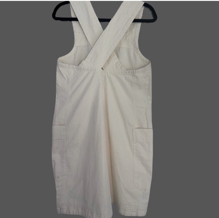 Everlane The Cross – Back Apron Mini Dress Ivory Size Small