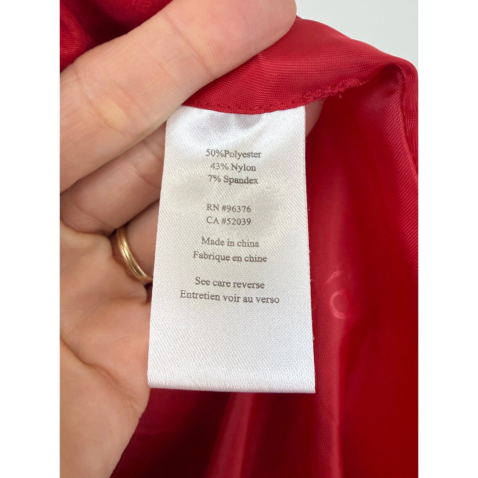 Samuel Dong Red Sculptural Ruffle Bubble Hem Dress Bow Pockets Size M