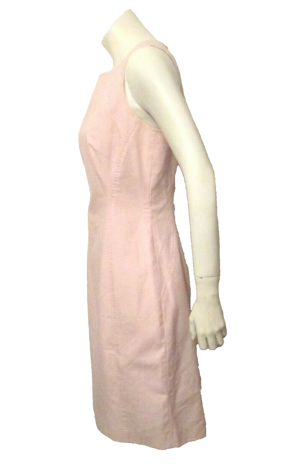 Etcetera Pink Cotton Spandex Sleeveless Office Casual Knee Length Sheath Dress 4