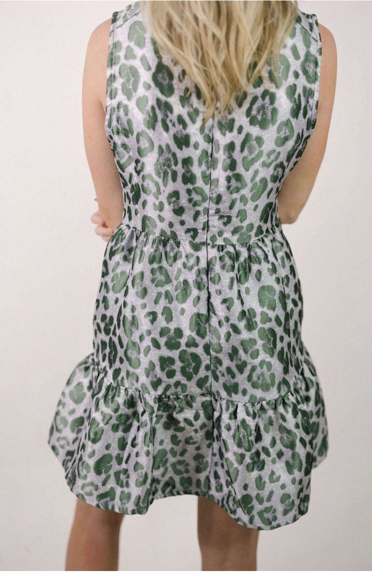 Karlie Leopard Tier Tapestry Dress Size M