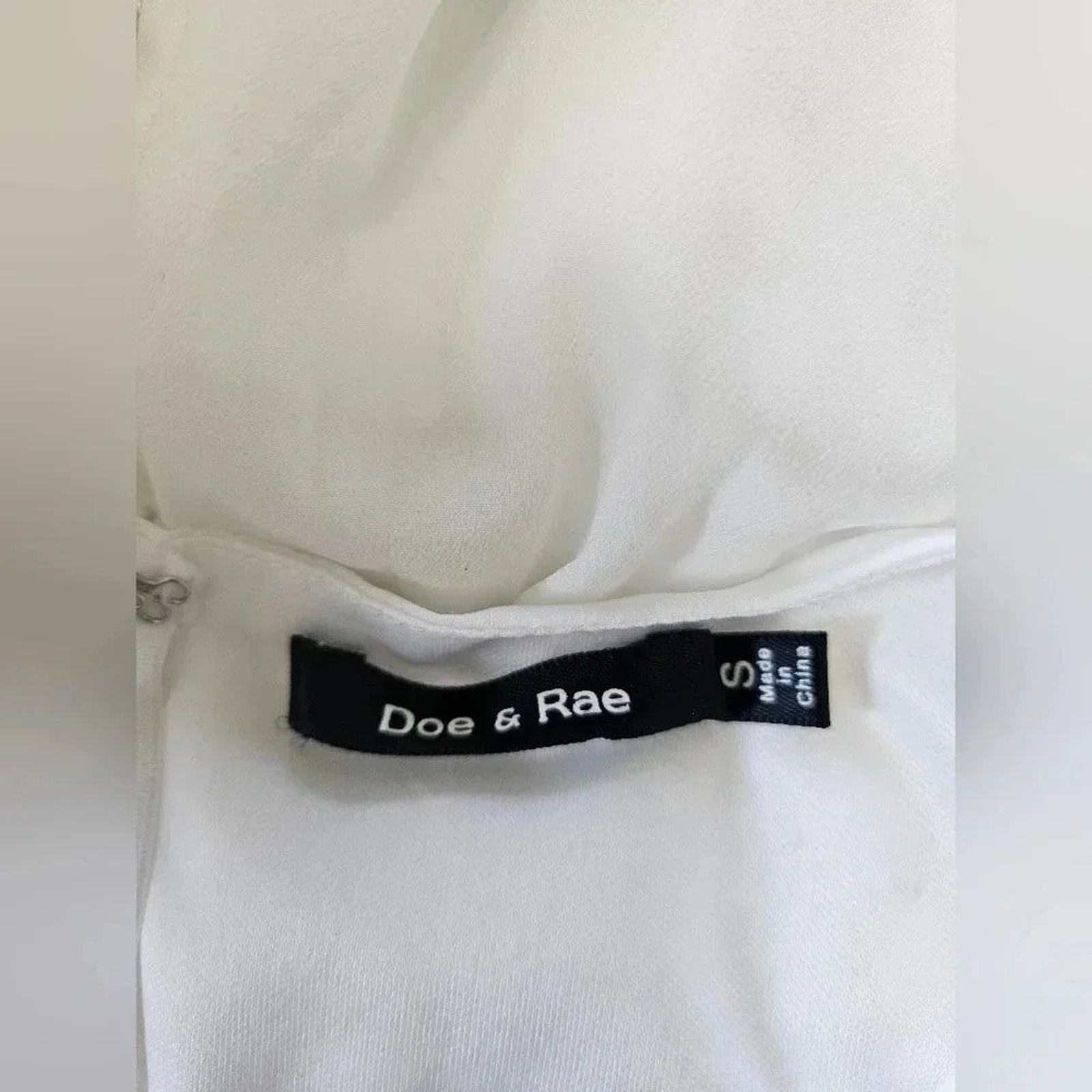 Doe & Rae White Lace Trimmed Sleeveless Fit Flare Dress Size S